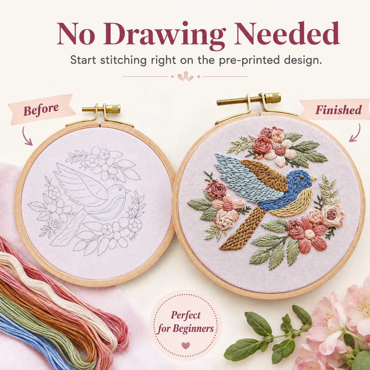Bluebird Sampler Beginner Embroidery kit