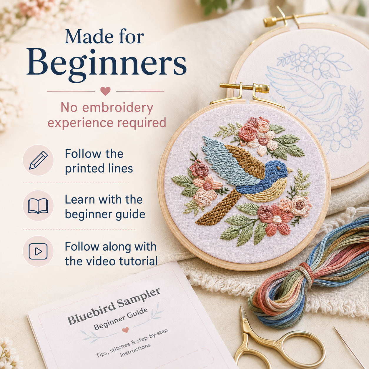Bluebird Sampler Beginner Embroidery kit