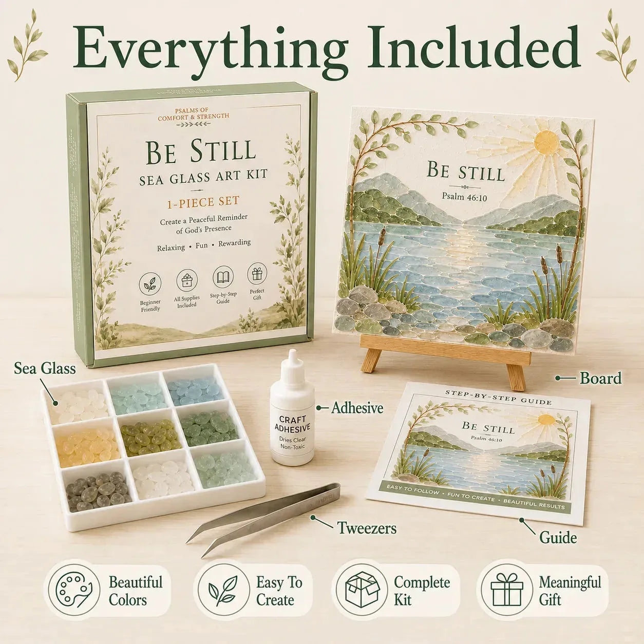 Psalms of Comfort and Strength Sea Glass Art Kit