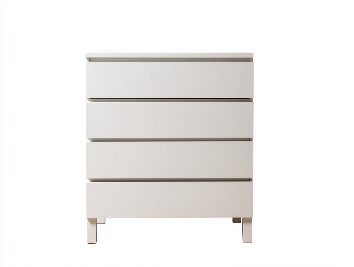 Kommode mit Schubladen - Holzwerkstoff - 80 x 40 x 90 cm - Weiß - Modern-Lilofahome