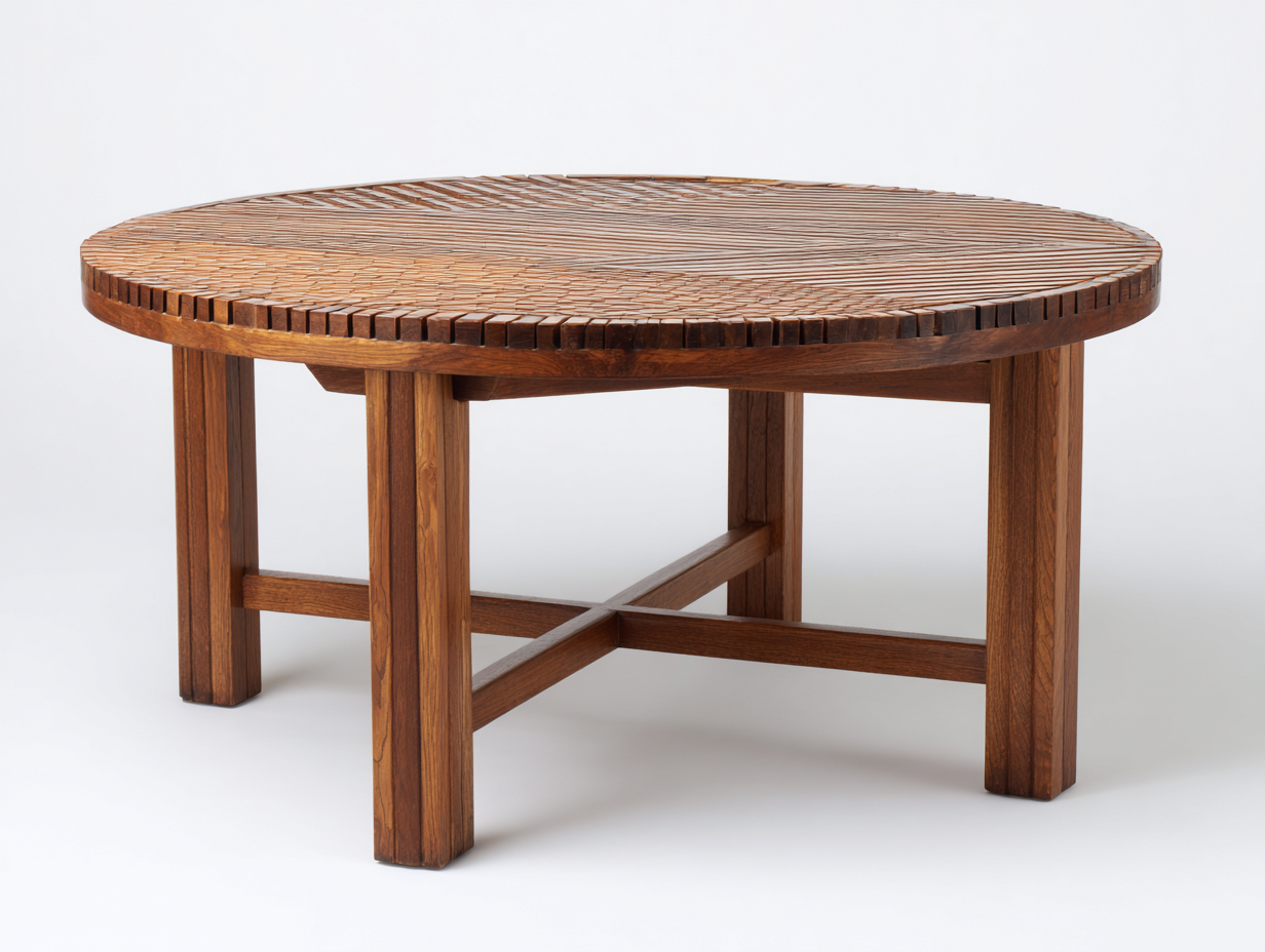 Gartentisch - Holz - 138x138x75 cm - Dunkelbraun - klassischer Gartenstil-Lilofahome