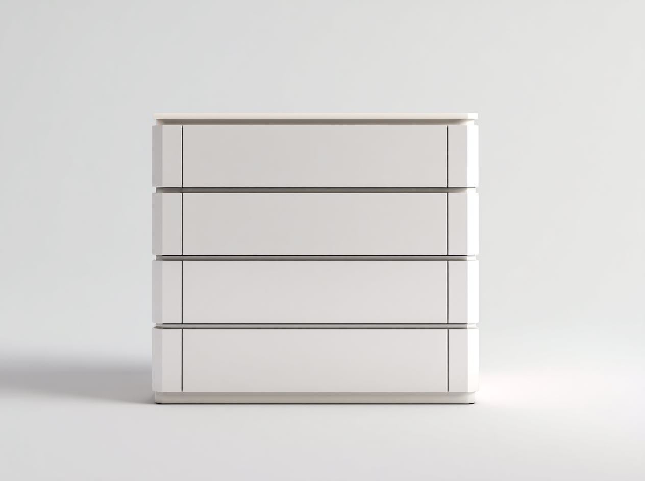 Kommode mit Schubladen - Holzwerkstoff - 85 x 42 x 92 cm - Weiß - Modern-Lilofahome