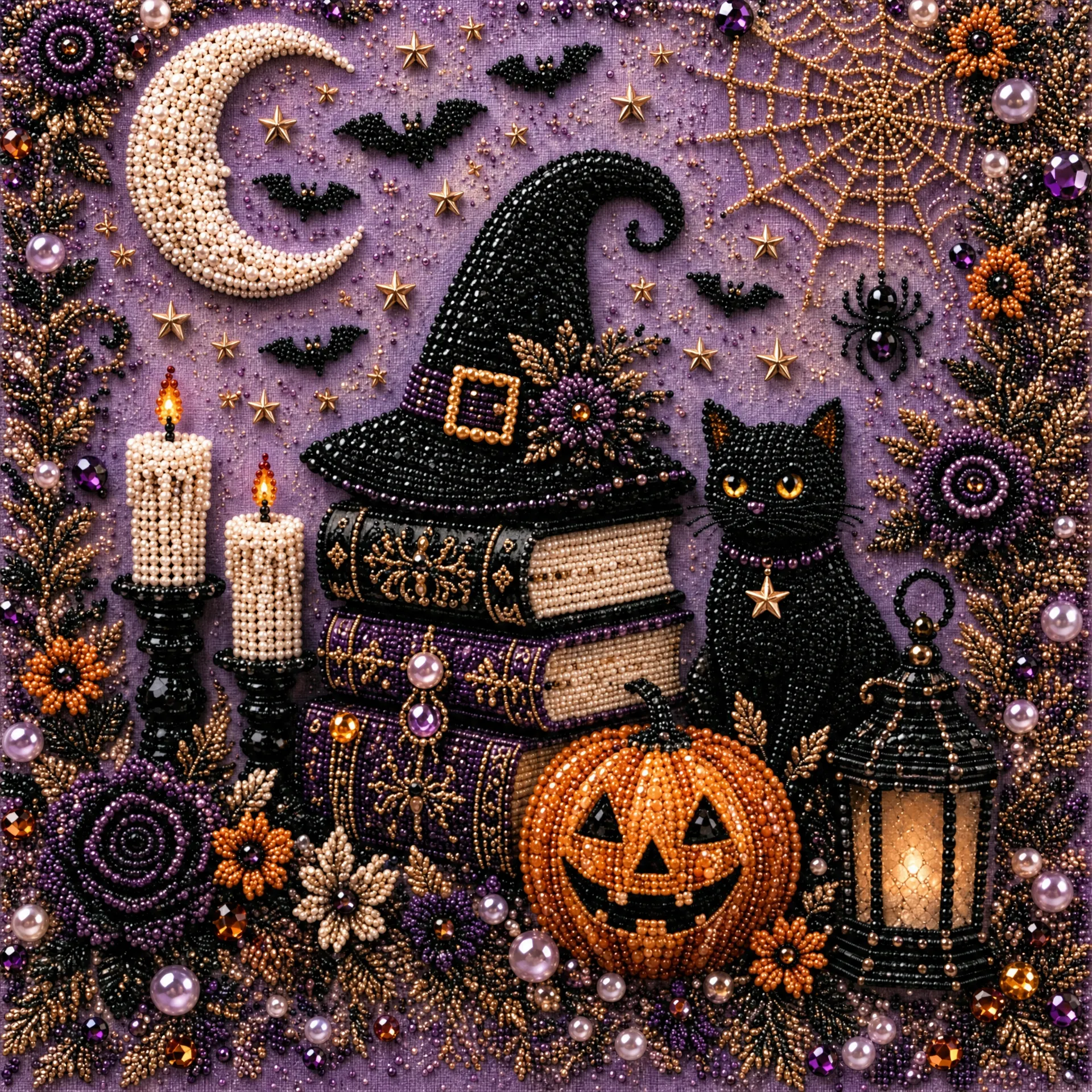 🎃Framed Witch Hat - Pearls Painting Kit