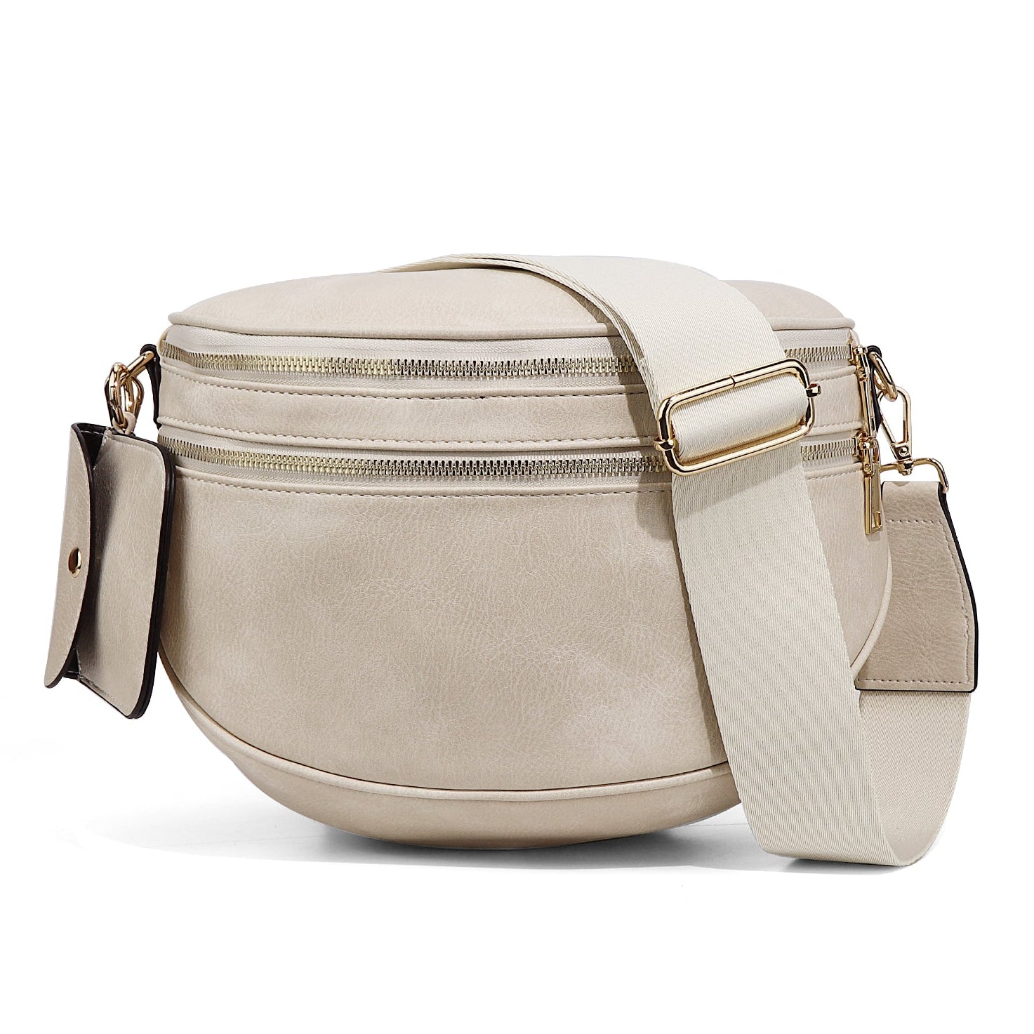 Cartshaven Vegan Leather Crossbody Bum Bag for Women with Mini Pouch