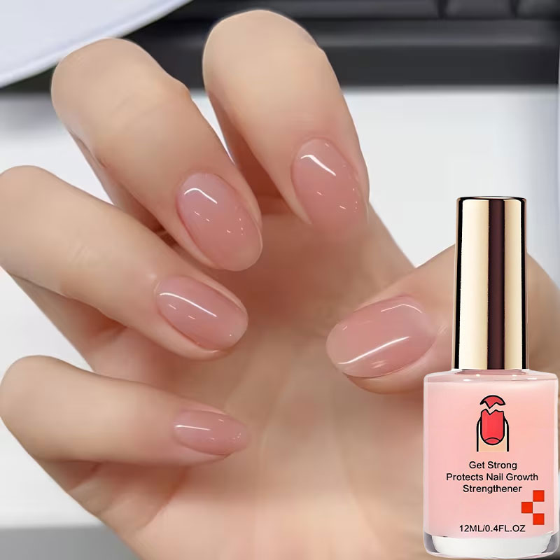 📢📢Buy One Get One Free!! ⏰💖✨Natural Pink Glossy Mirror Nail Strengthener
