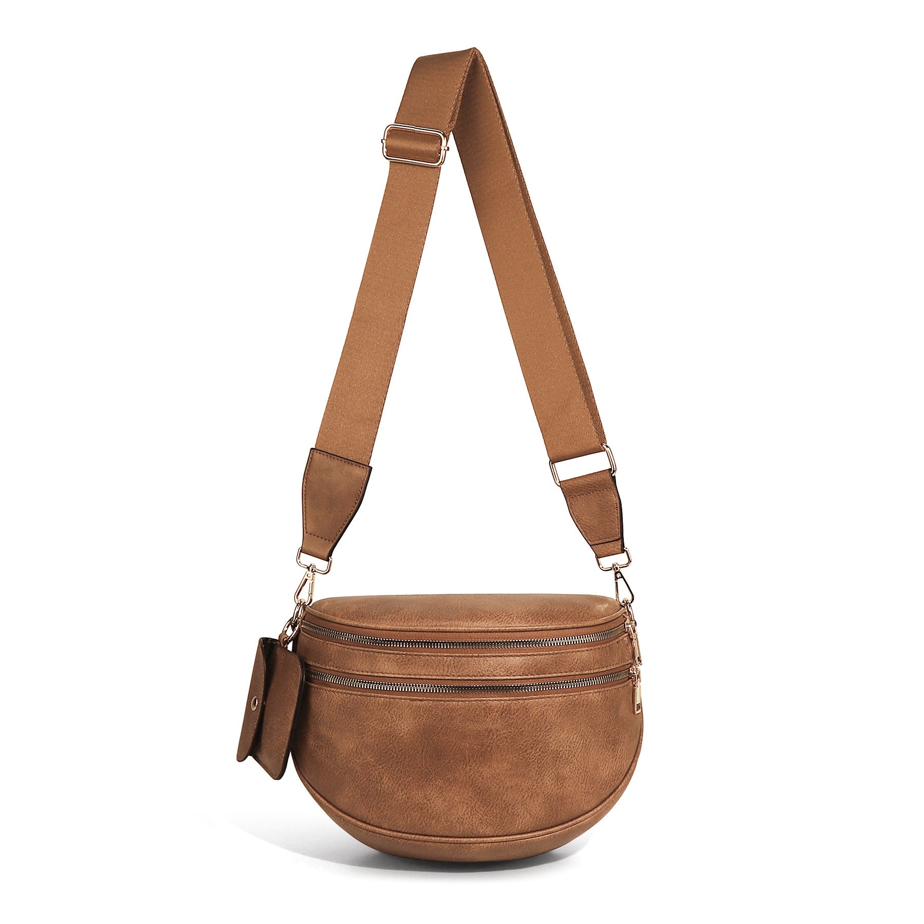 Cartshaven Vegan Leather Crossbody Bum Bag for Women with Mini Pouch