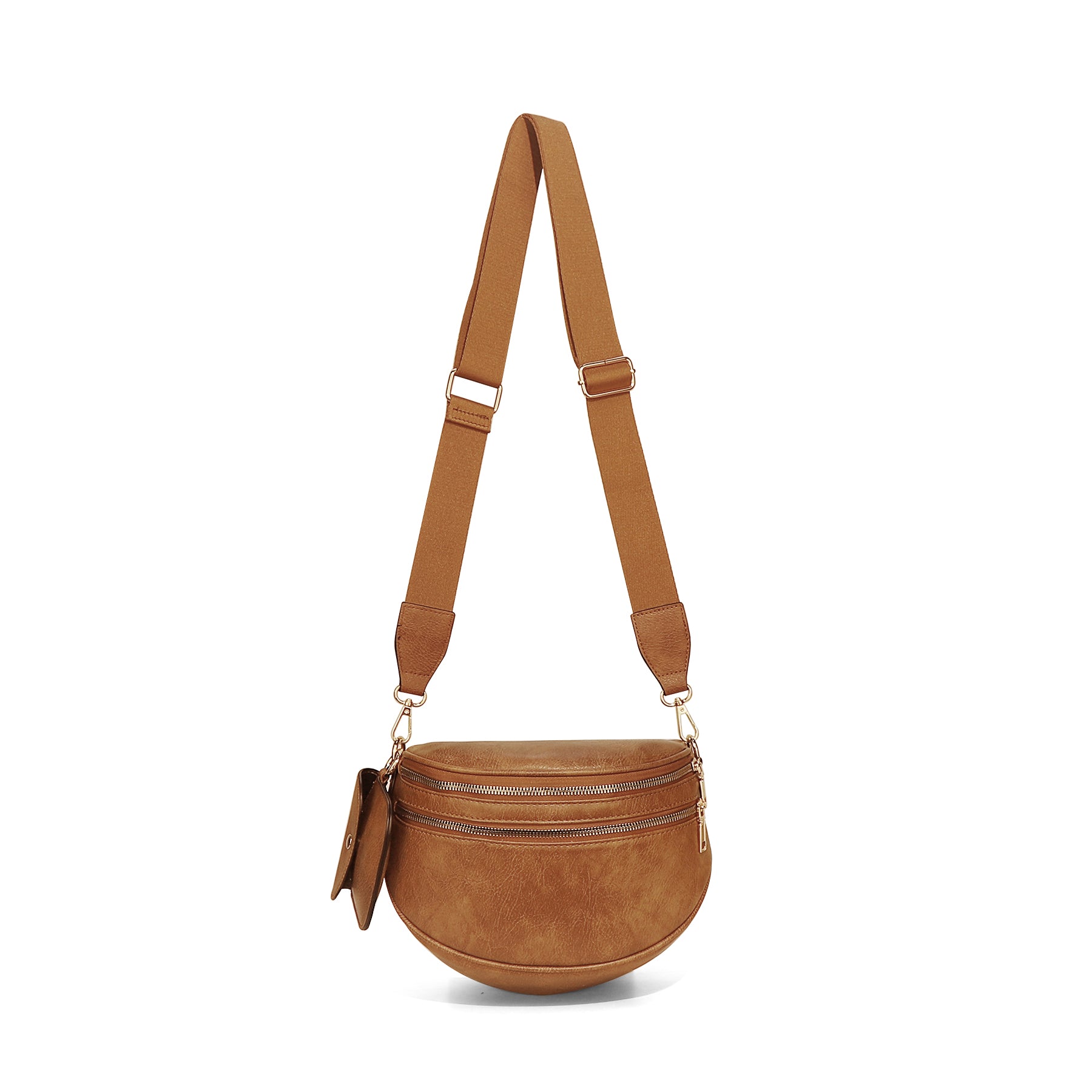 Cartshaven Vegan Leather Crossbody Bum Bag for Women with Mini Pouch