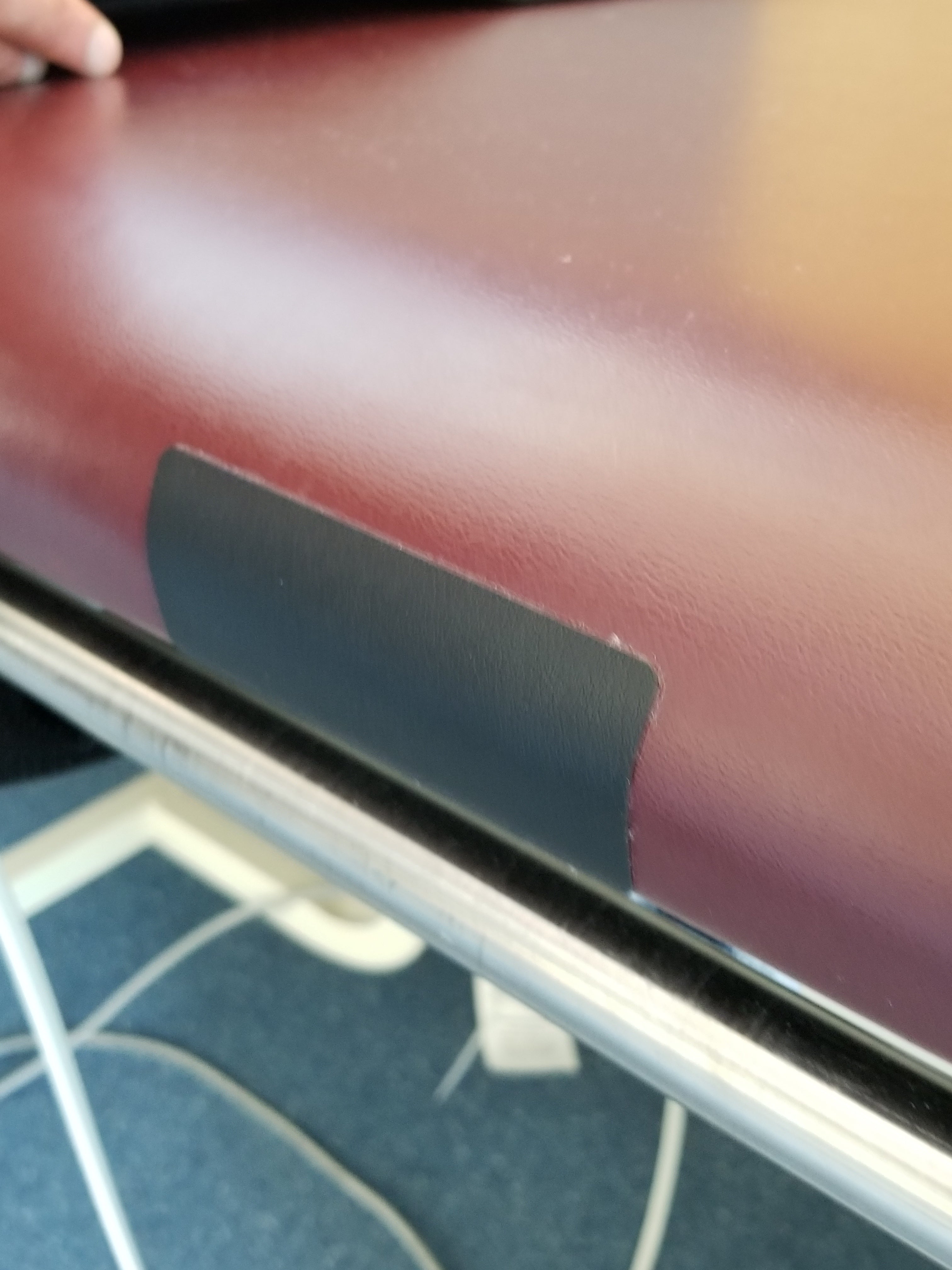 Self‑adhesive leather repair patch for sofa & seat refurbishment