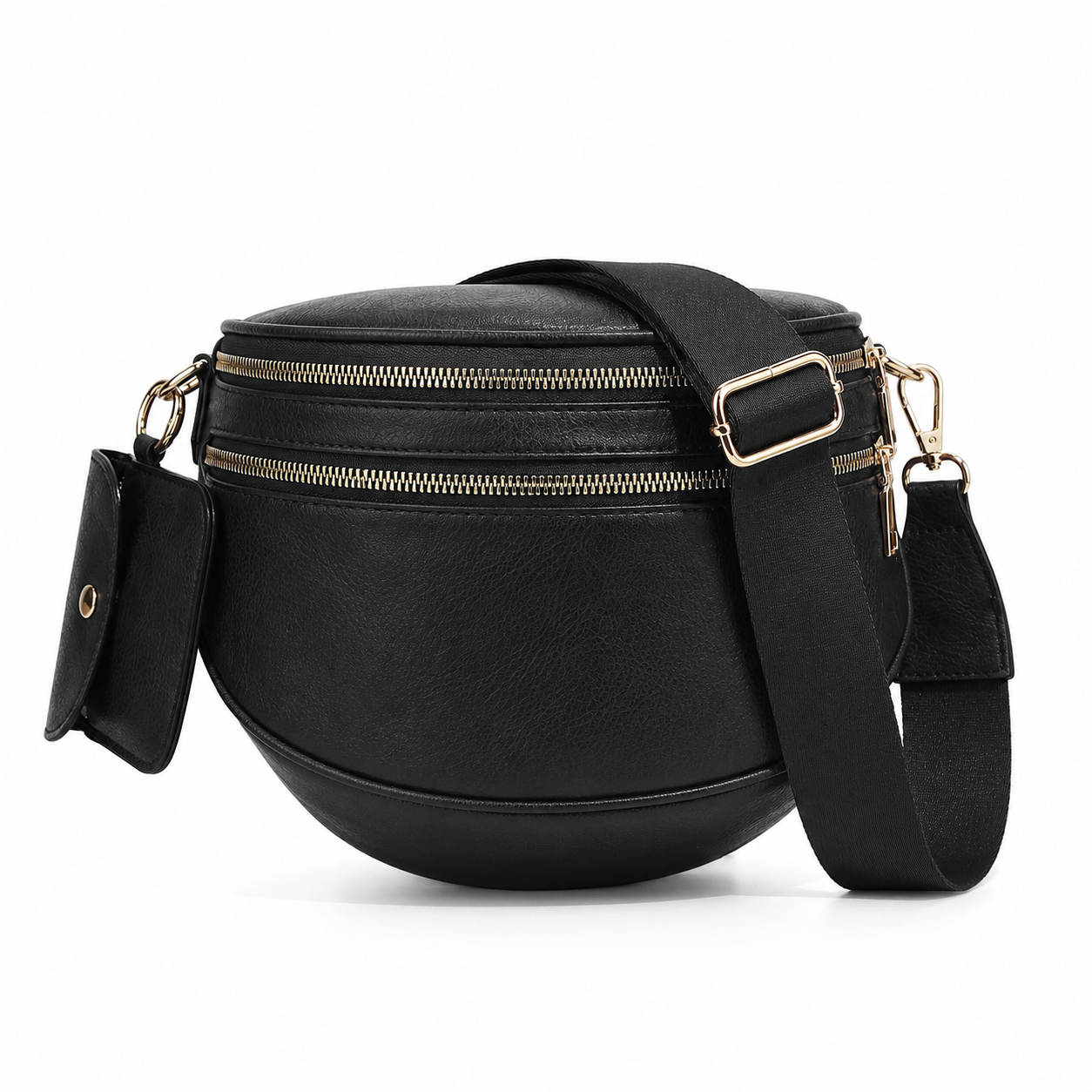 Cartshaven Vegan Leather Crossbody Bum Bag for Women with Mini Pouch