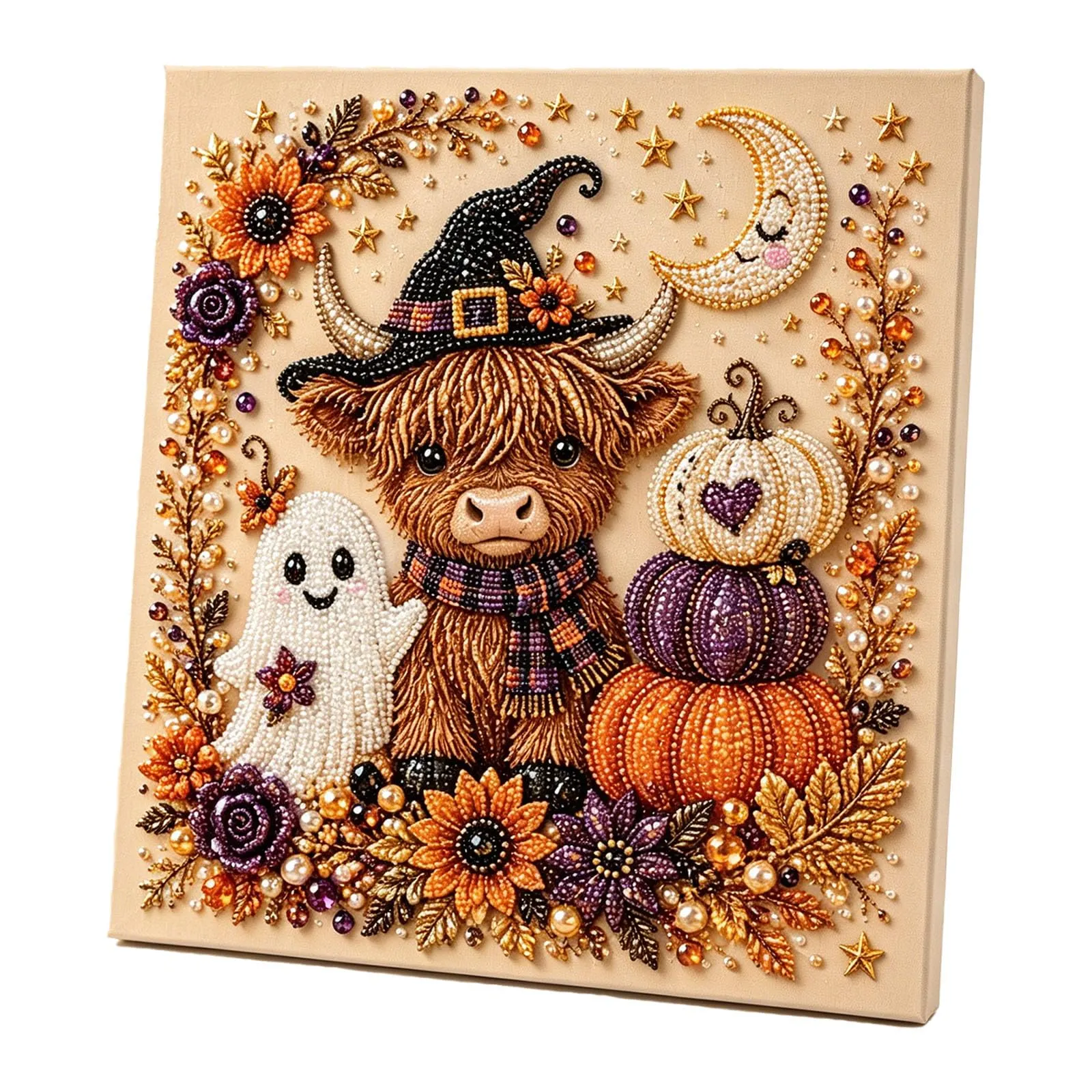 🎃🐮Framed Halloween Highland Yak