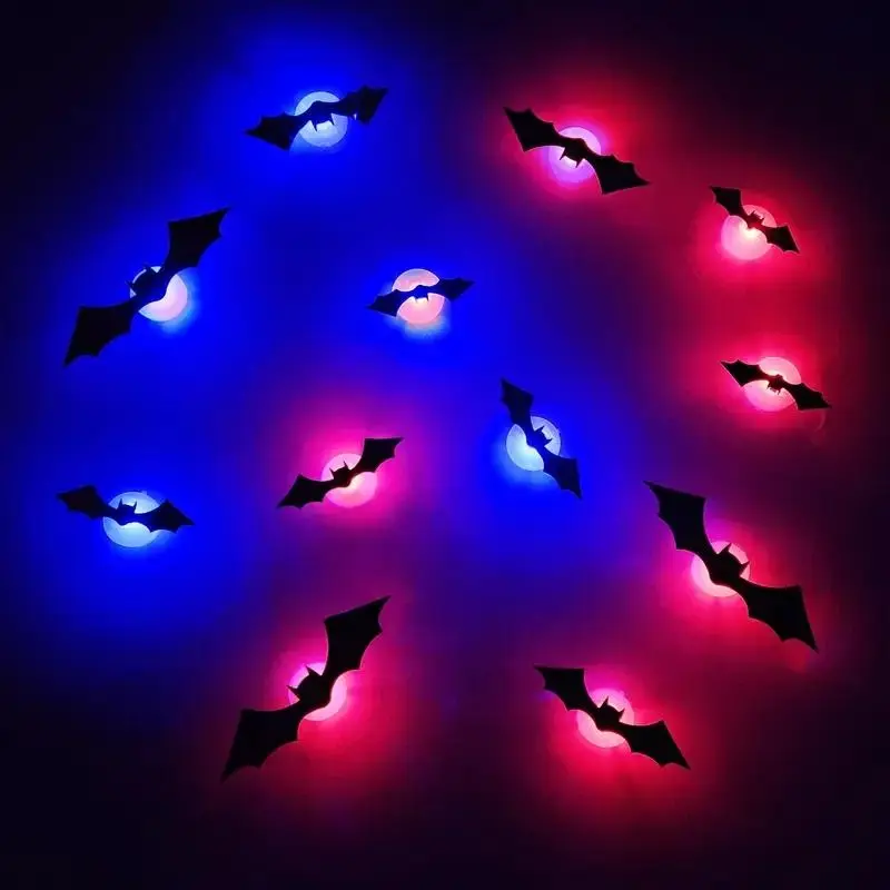BougeRV 3D Bat Light Design LED Decorations - 12pcs Set