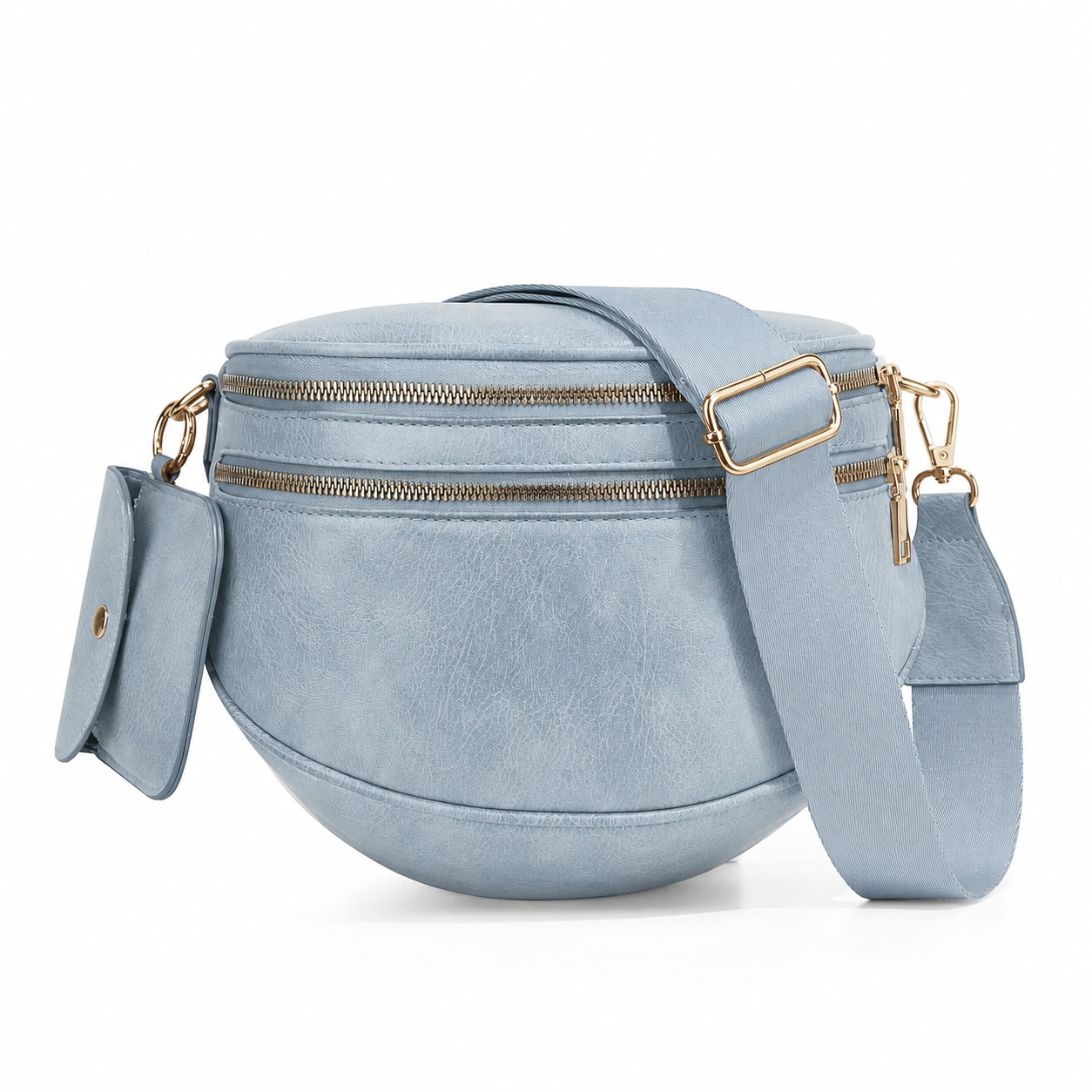Cartshaven Vegan Leather Crossbody Bum Bag for Women with Mini Pouch
