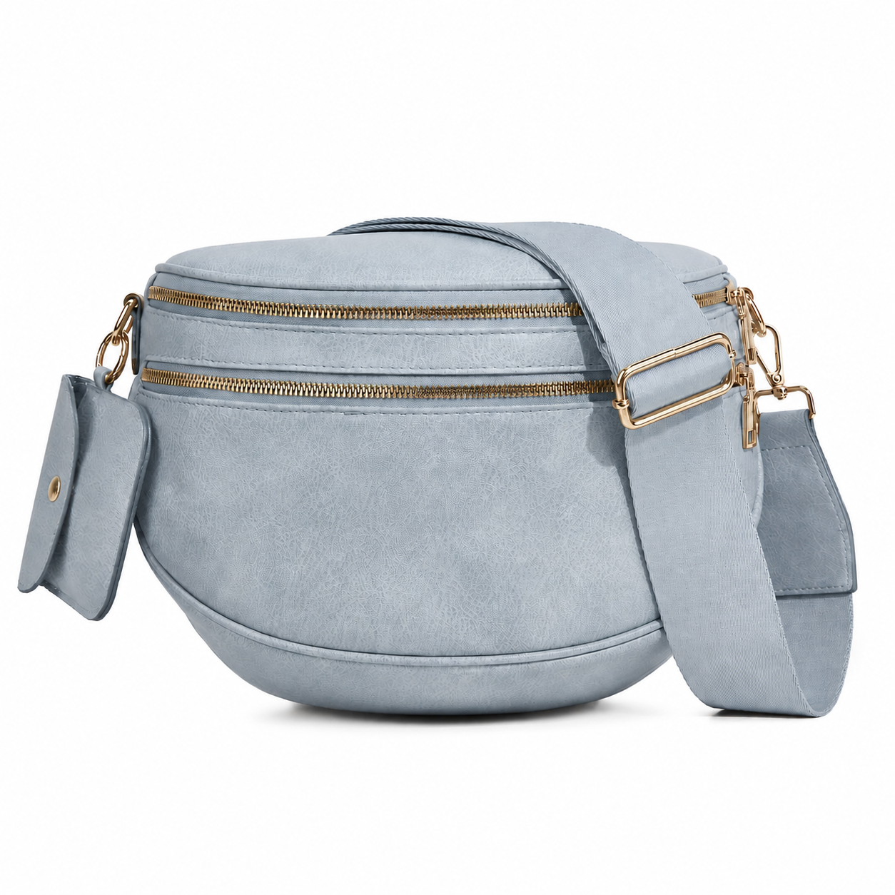 Cartshaven Vegan Leather Crossbody Bum Bag for Women with Mini Pouch