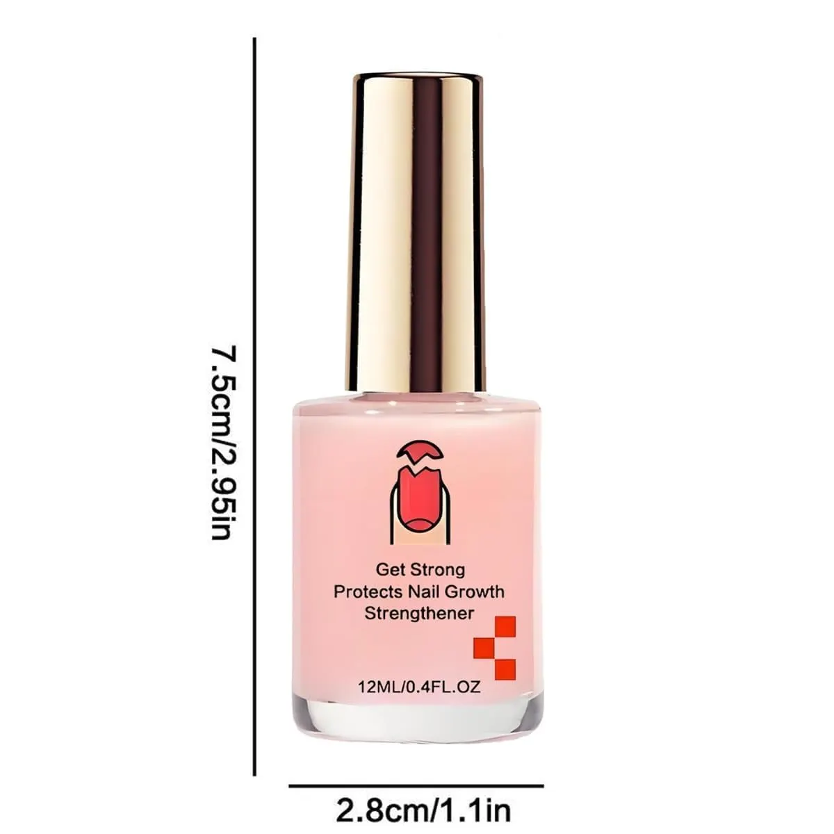 📢📢Buy One Get One Free!! ⏰💖✨Natural Pink Glossy Mirror Nail Strengthener