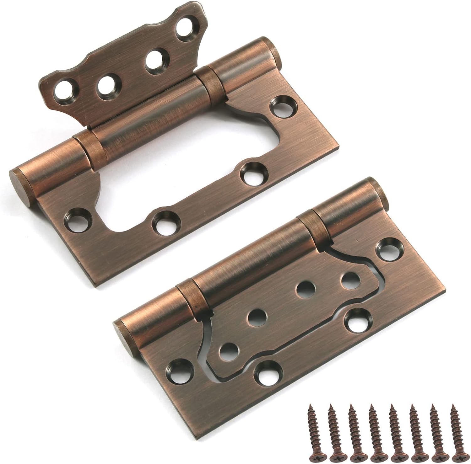 12.5x7.5cm Red Bronze Square Solid Stainless Steel Door Hinges Ball Bearing Door Hinges 3mm Thick Pack of 2