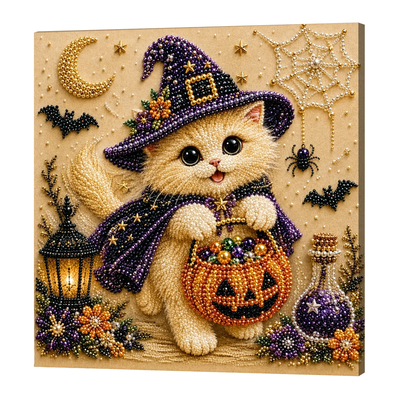 🐱33Framed Cute Kitten - Pearls Painting Kit