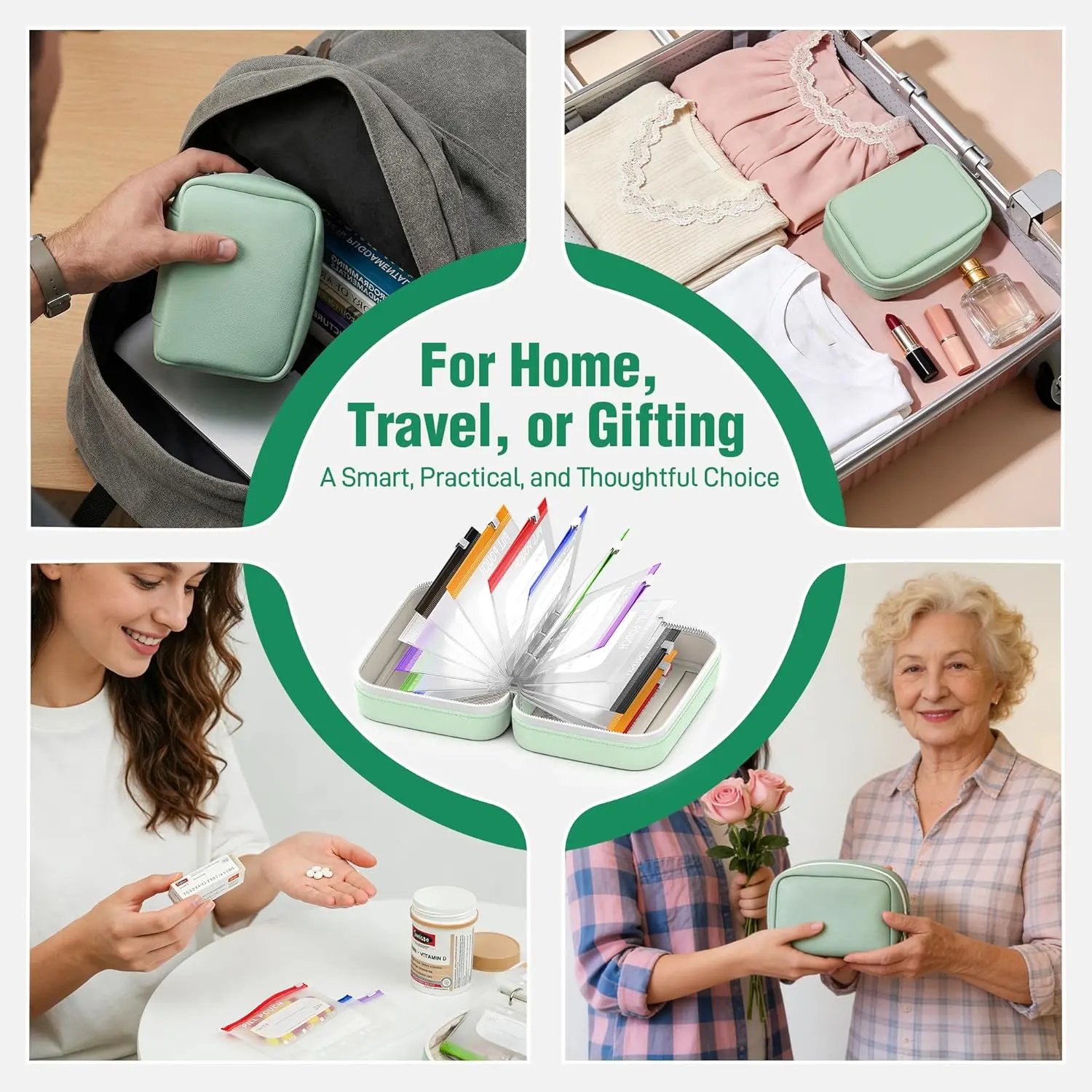 💊 Waterproof Large-Capacity Pill Organizer – Portable Medicine Storage Case for Travel & Daily Use