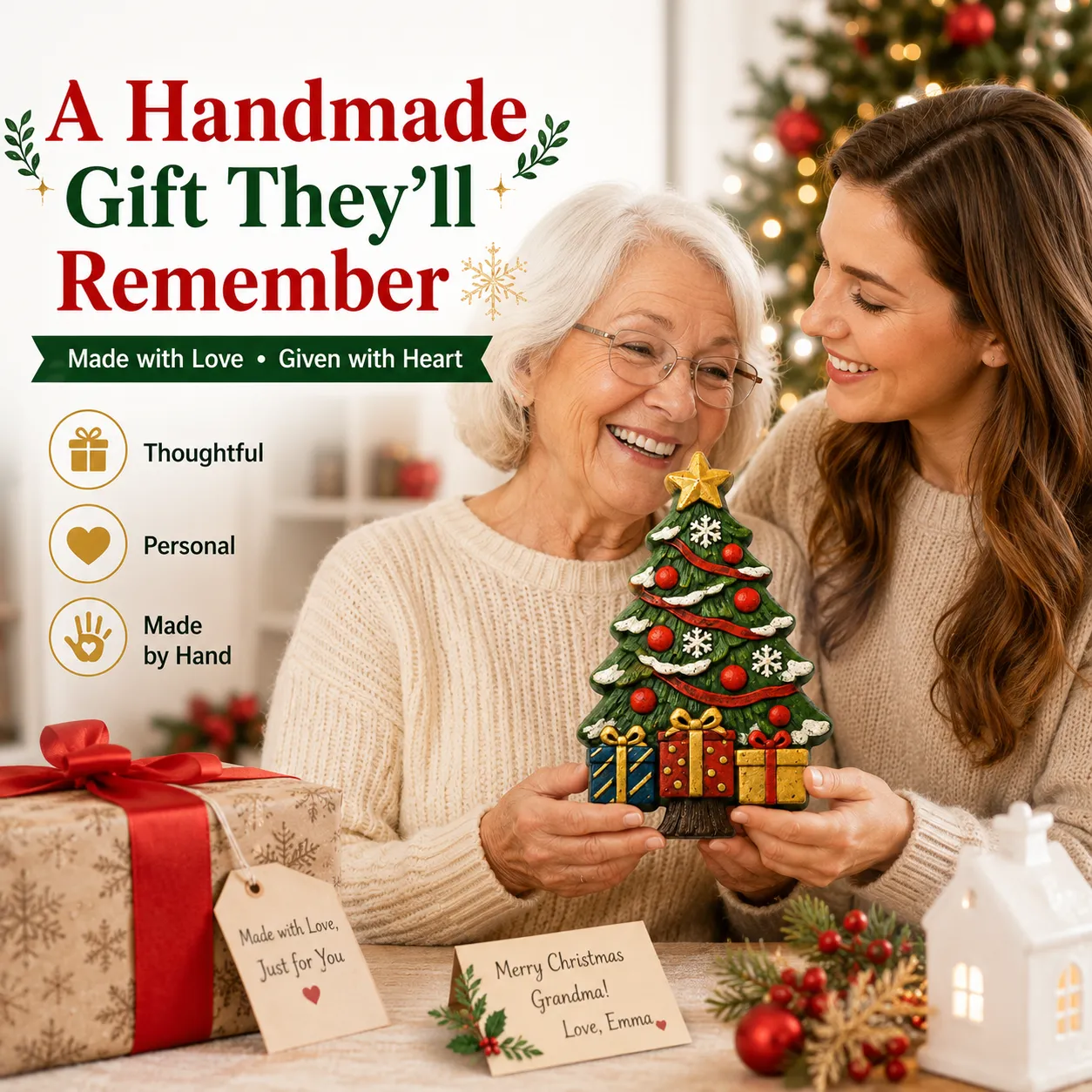 Reusable Christmas tree mold for repeated holiday craft projects