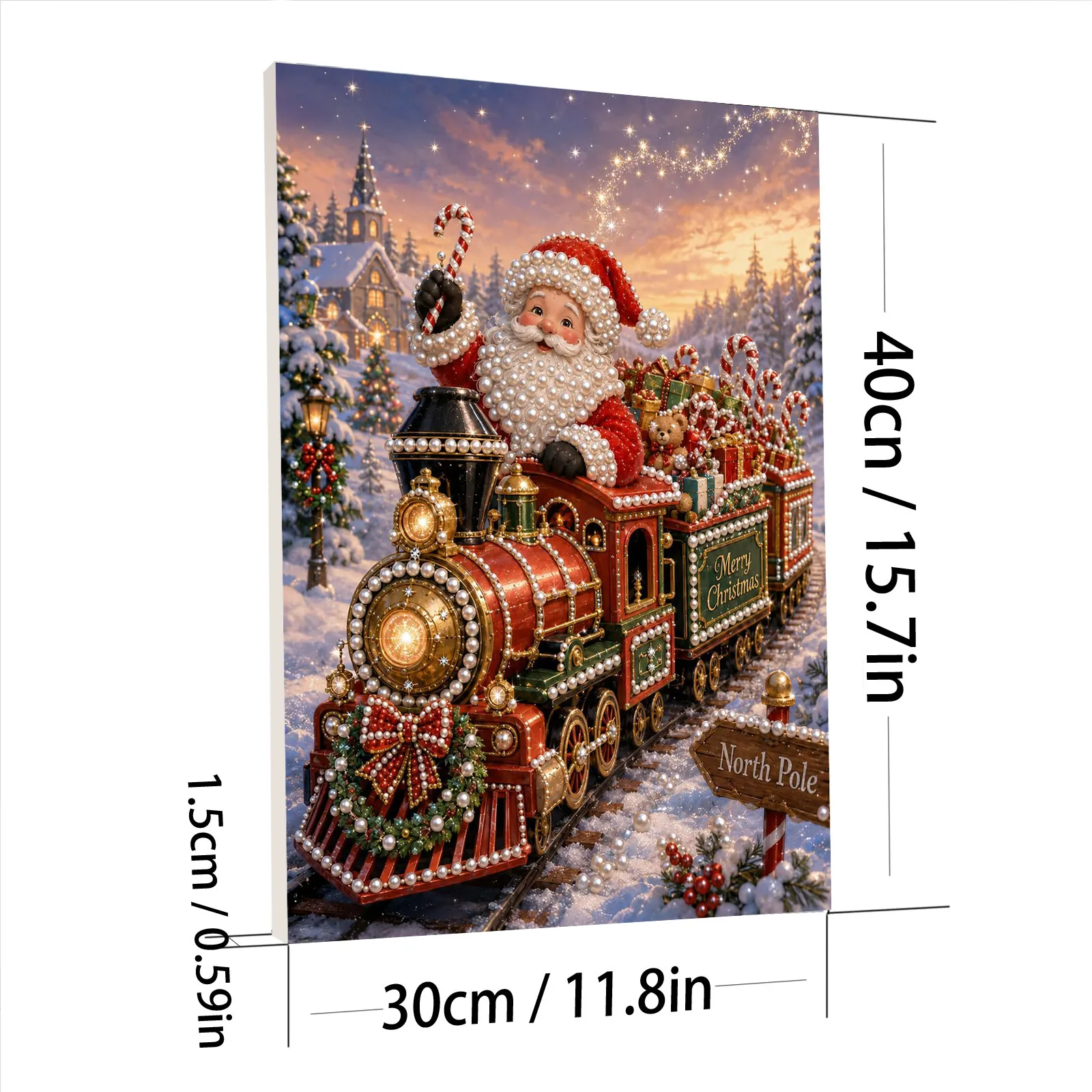 🧑‍🎄Framed Christmas Train-Pearls Painting Kit