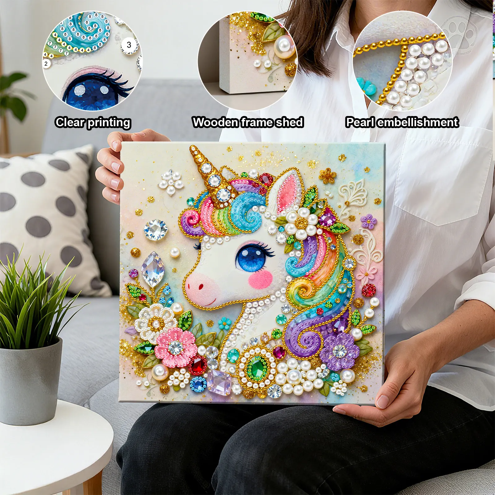 🦄Framed Unicorn - Pearls Painting Kit for Creativity DIY