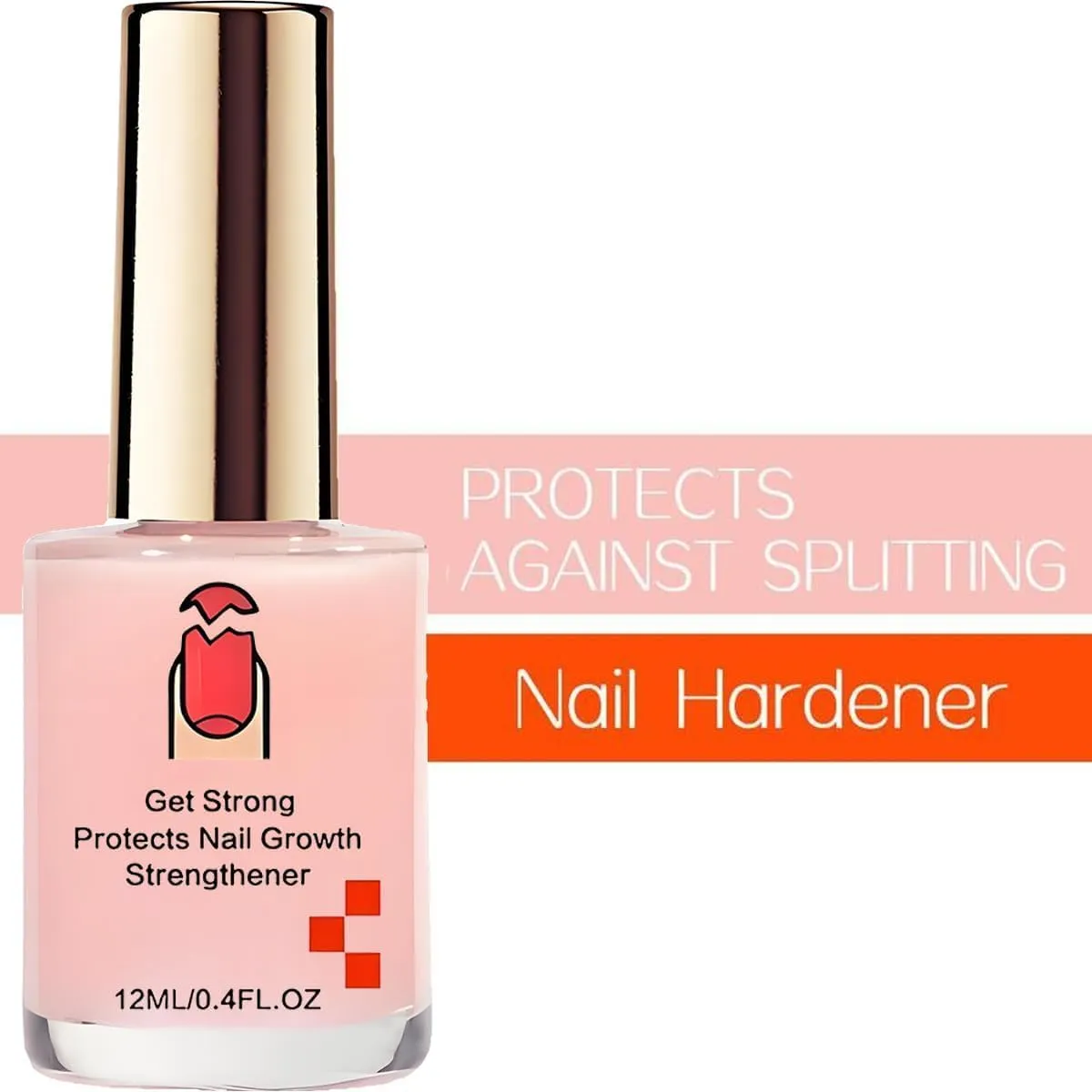 📢📢Buy One Get One Free!! ⏰💖✨Natural Pink Glossy Mirror Nail Strengthener