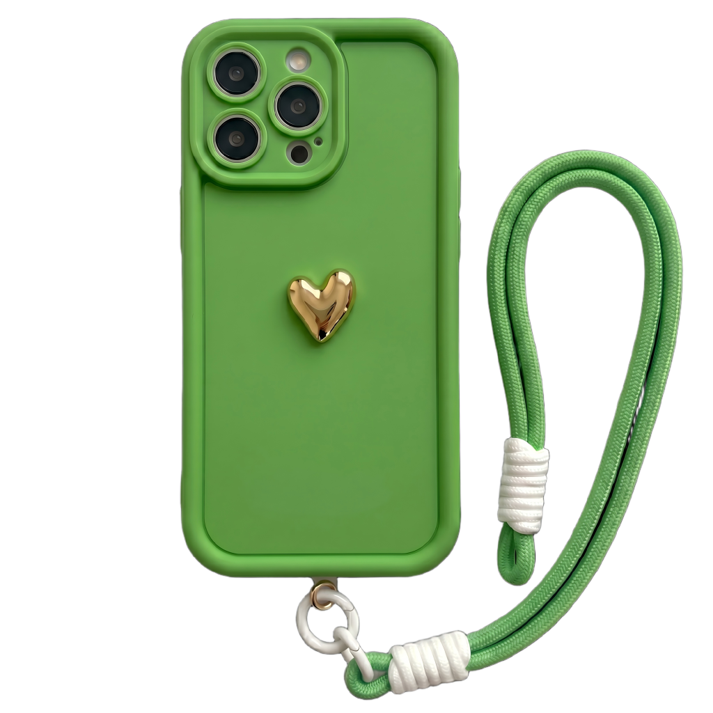 Luxury 3D Gold Heart Personalized Name Signature Series Phone Case