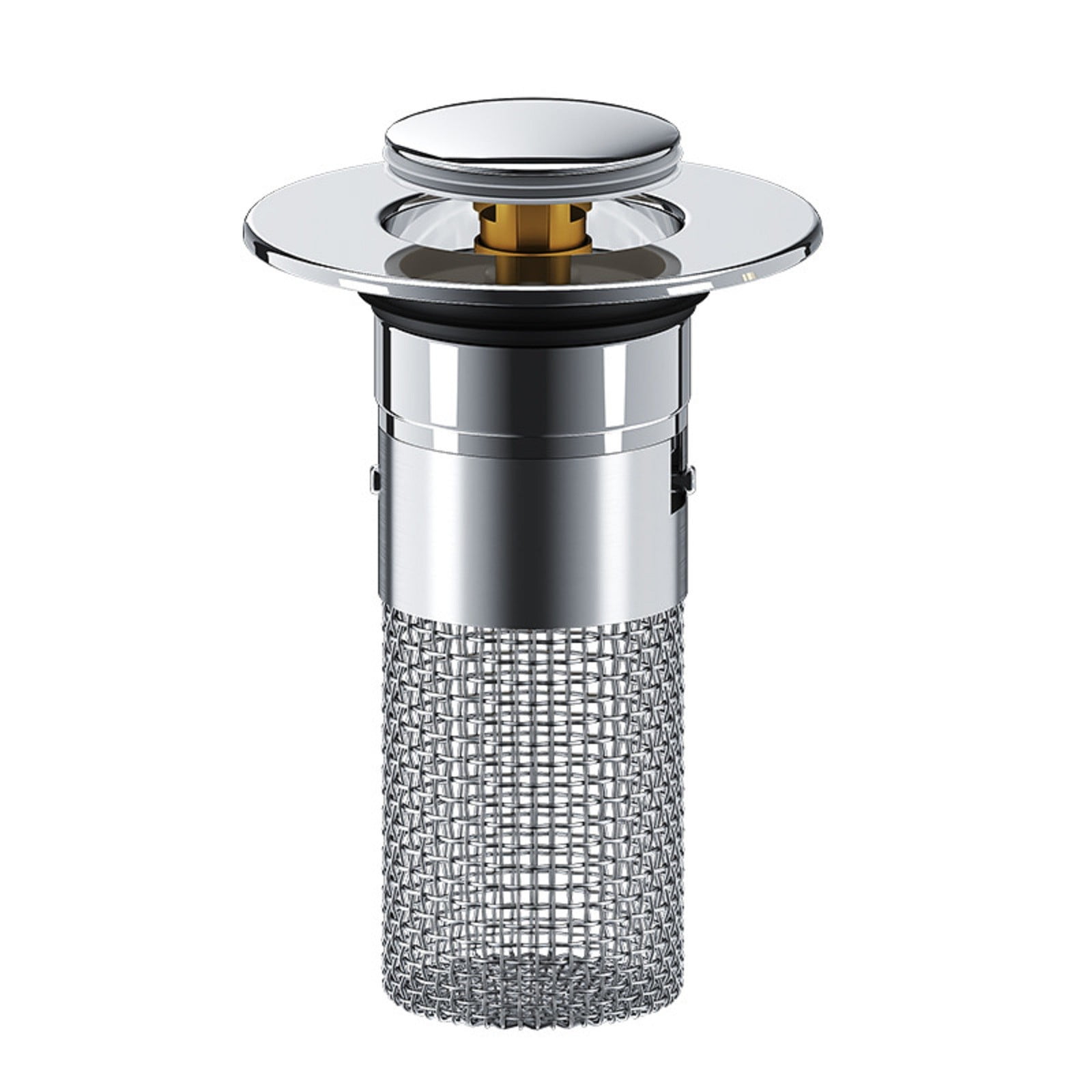 Bathroom Sink Drain Strainer Pop Up Sink Hair Catcher 3.15 Inch Removable Stainless Steel Filter Basket Sink Stopper Replacement Anti Clog Drain Filter Wash Basin Debris Capture Tool for Bathroom