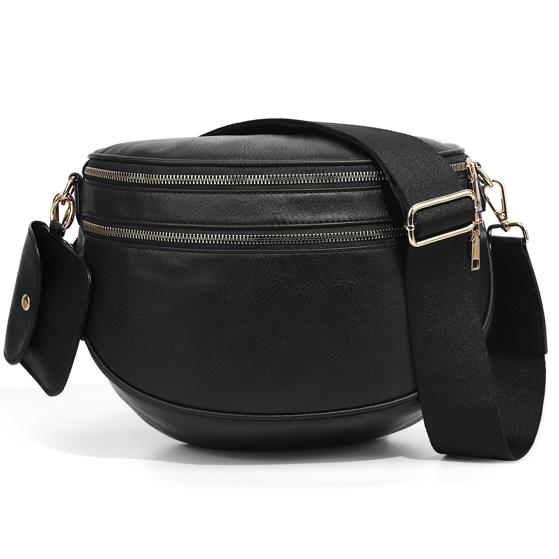 Cartshaven Vegan Leather Crossbody Bum Bag for Women with Mini Pouch