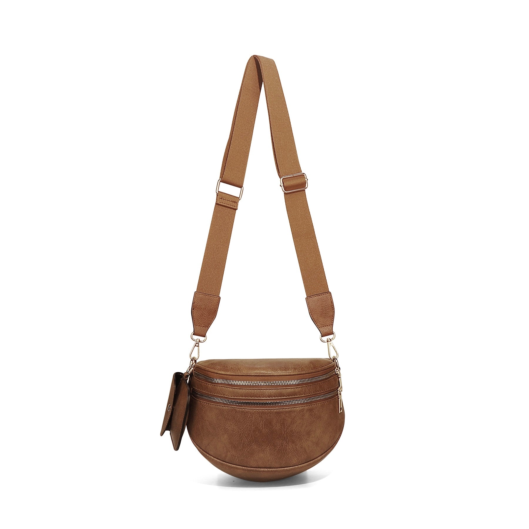 Cartshaven Vegan Leather Crossbody Bum Bag for Women with Mini Pouch