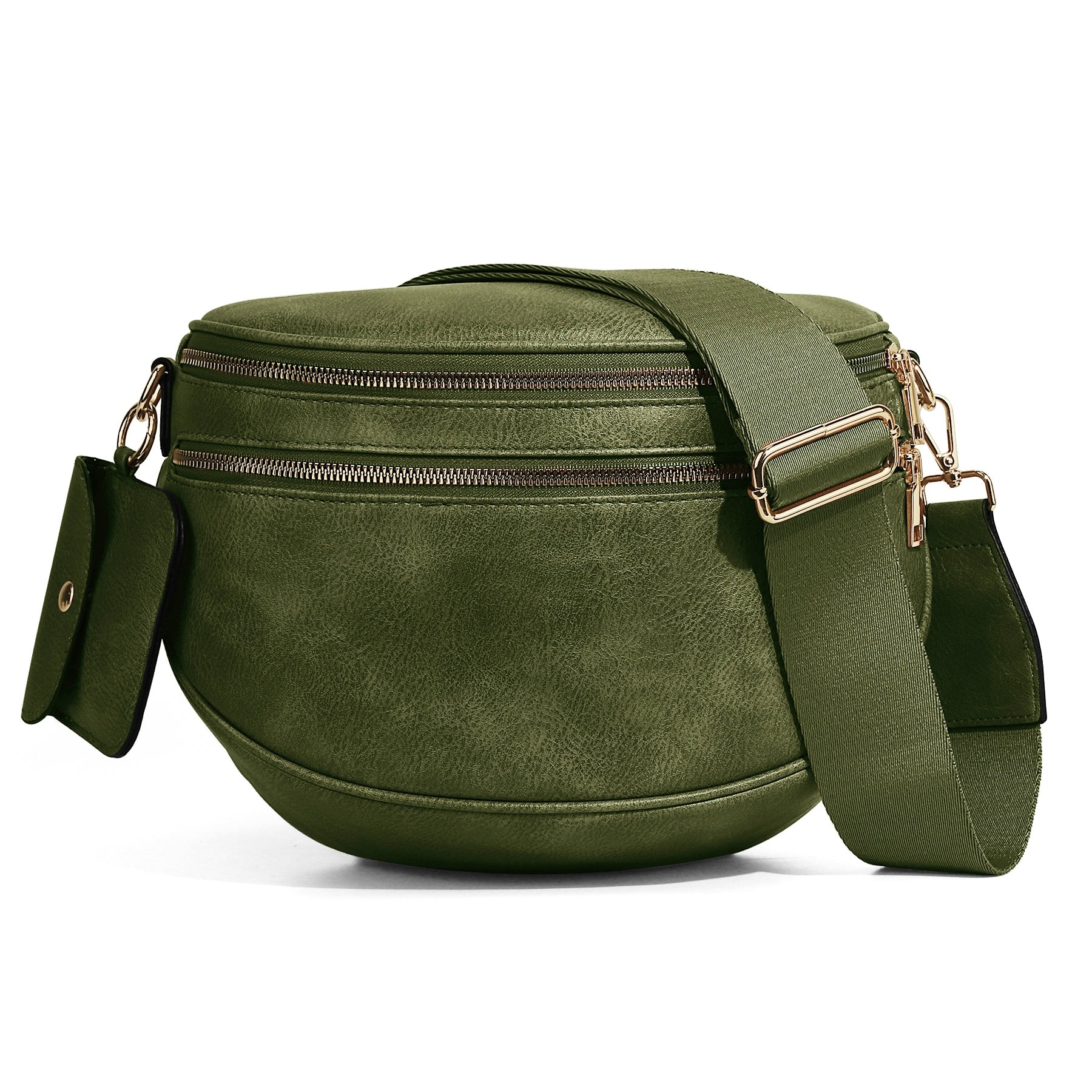 Cartshaven Vegan Leather Crossbody Bum Bag for Women with Mini Pouch