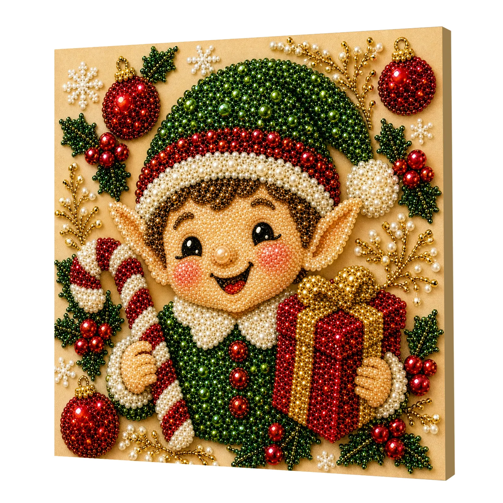 🧚Framed Christmas Elves - Pearls Painting Kit
