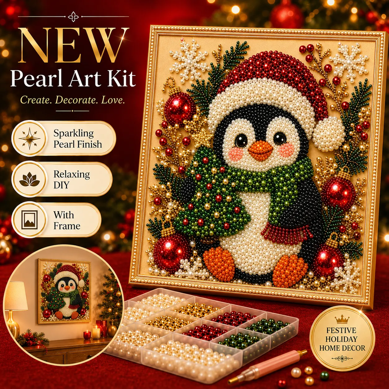 🐧Framed Christmas Penguin