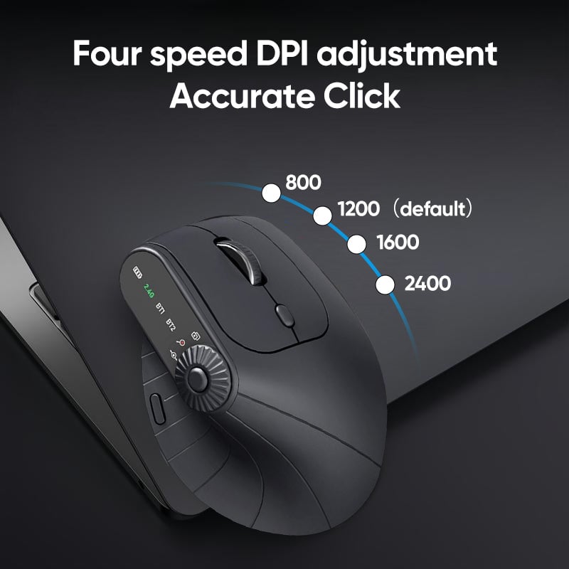 🖱️ Ergonomic 3-Mode Wireless Mouse
