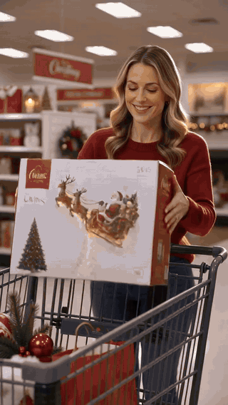Christmas Magic Trail Wall Light glowing animation