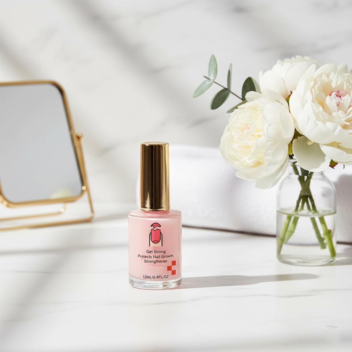 📢📢Buy One Get One Free!! ⏰💖✨Natural Pink Glossy Mirror Nail Strengthener