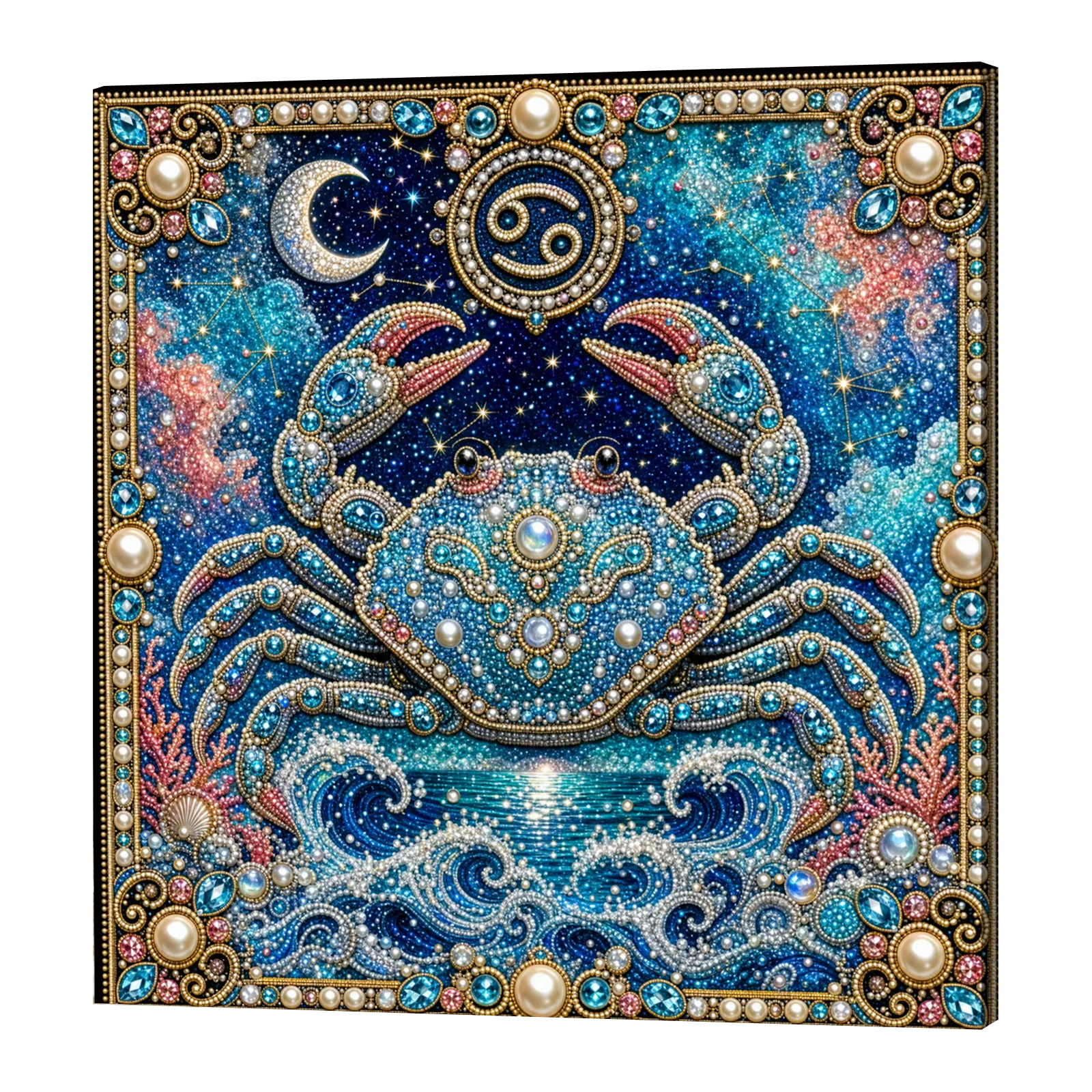 🦀Framed Cancer Pearl Painting DIY Kit