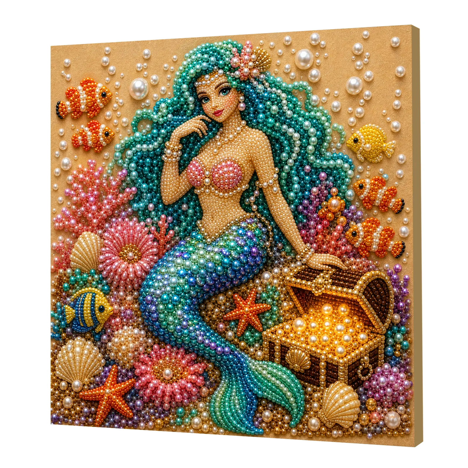 🧜Framed The Little Mermaid Pearl Painting DIY Kit