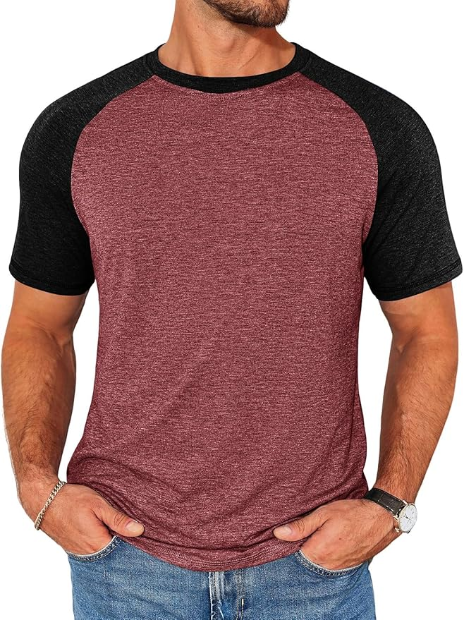 Men's Henry short sleeved T-shirt cotton casual shirt