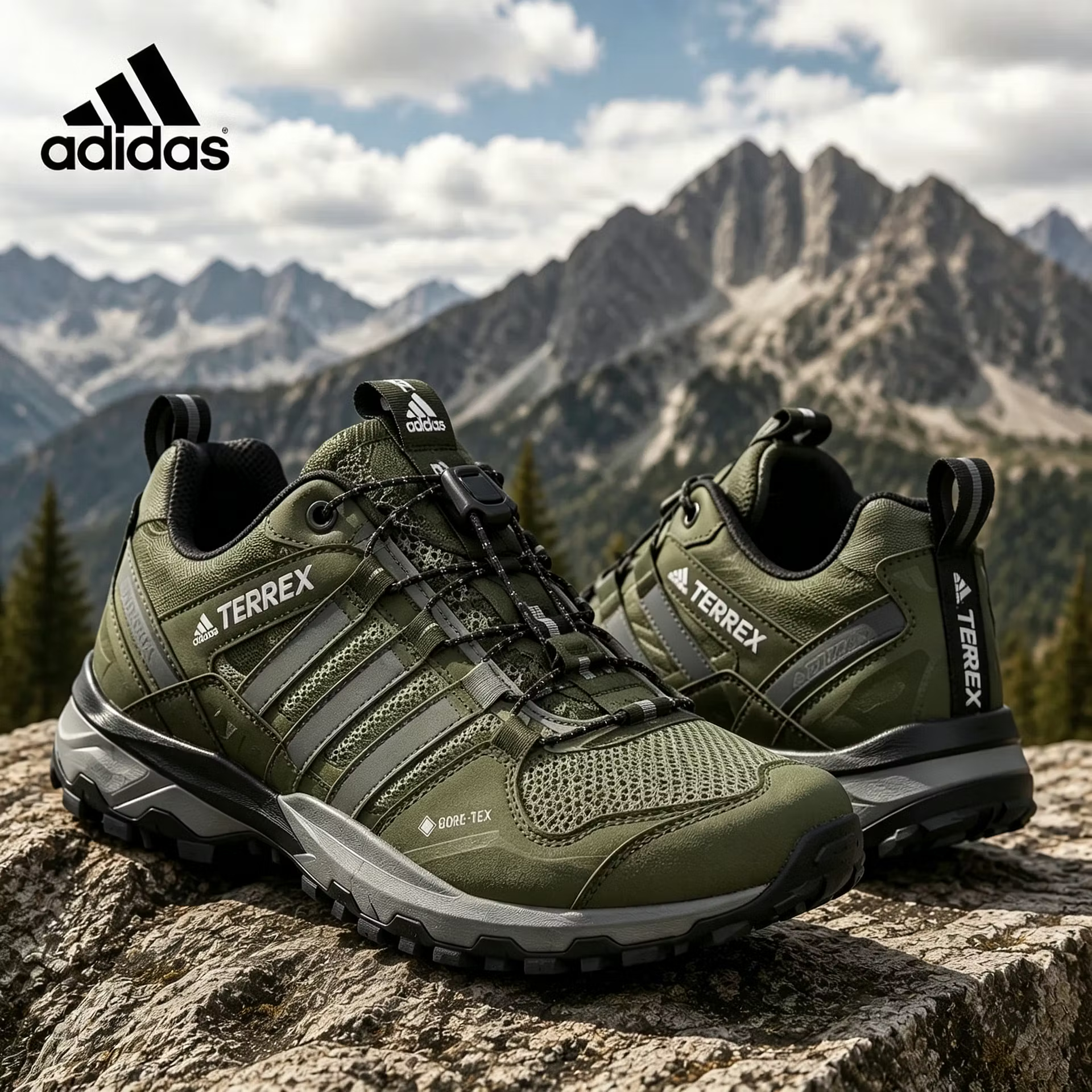 adidas túracipők, vízálló és csúszásmentes hegymászáshoz és túrázáshoz