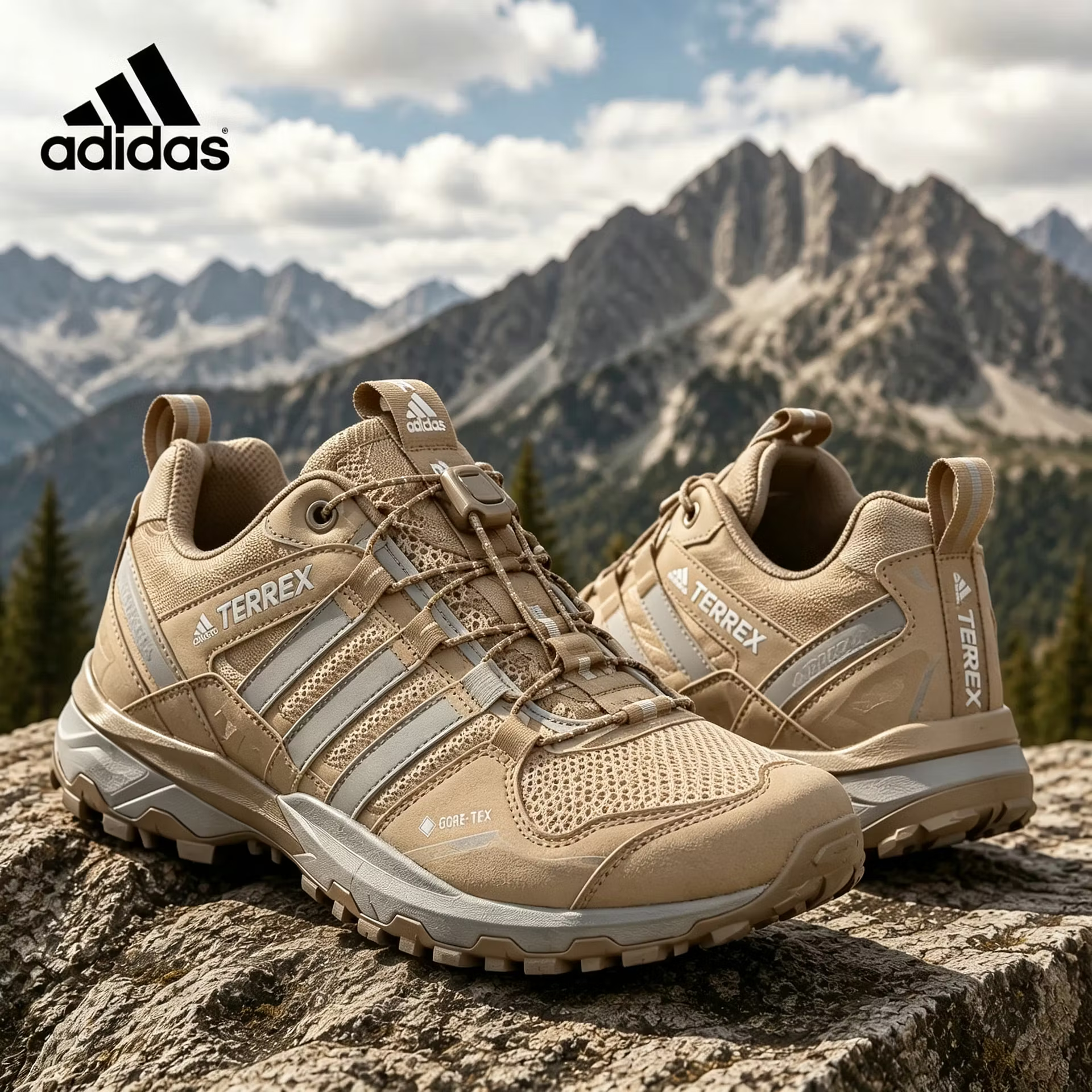 adidas túracipők, vízálló és csúszásmentes hegymászáshoz és túrázáshoz