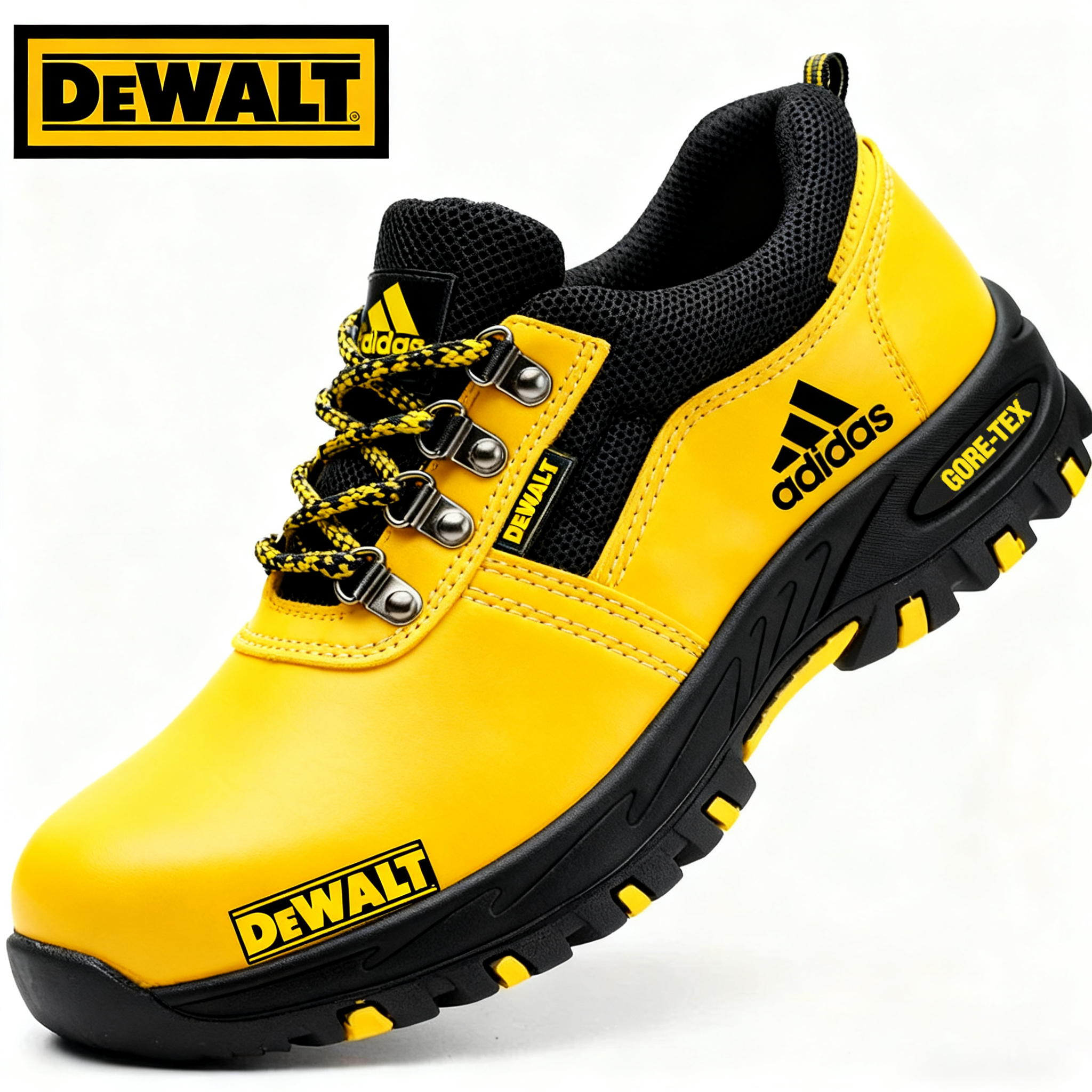 adidas x DEWALT limitált kollekció – vízálló túracipők kültéri használatra