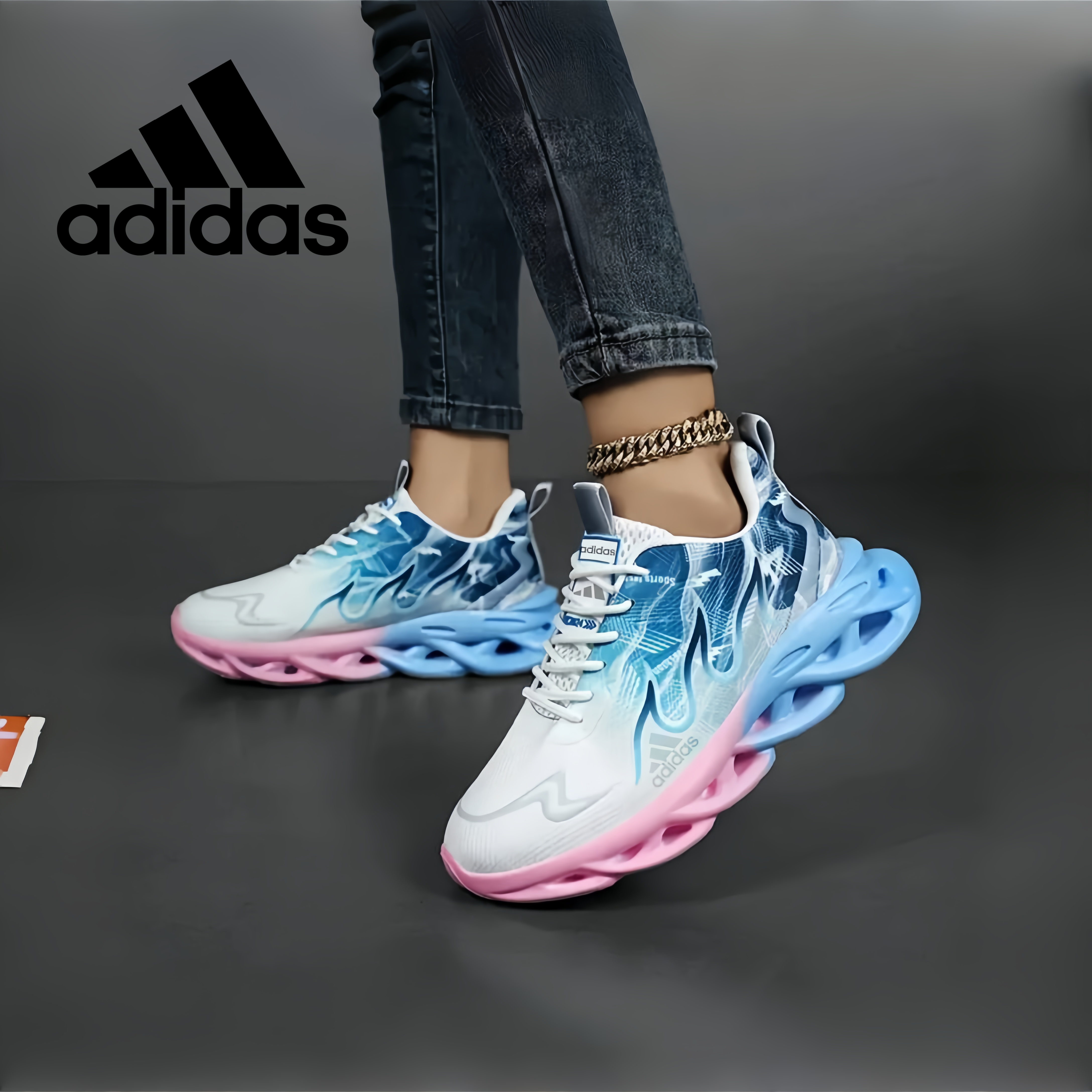 adidas Új női könnyű futócipők – légáteresztő mintázattal és párnázott talppal