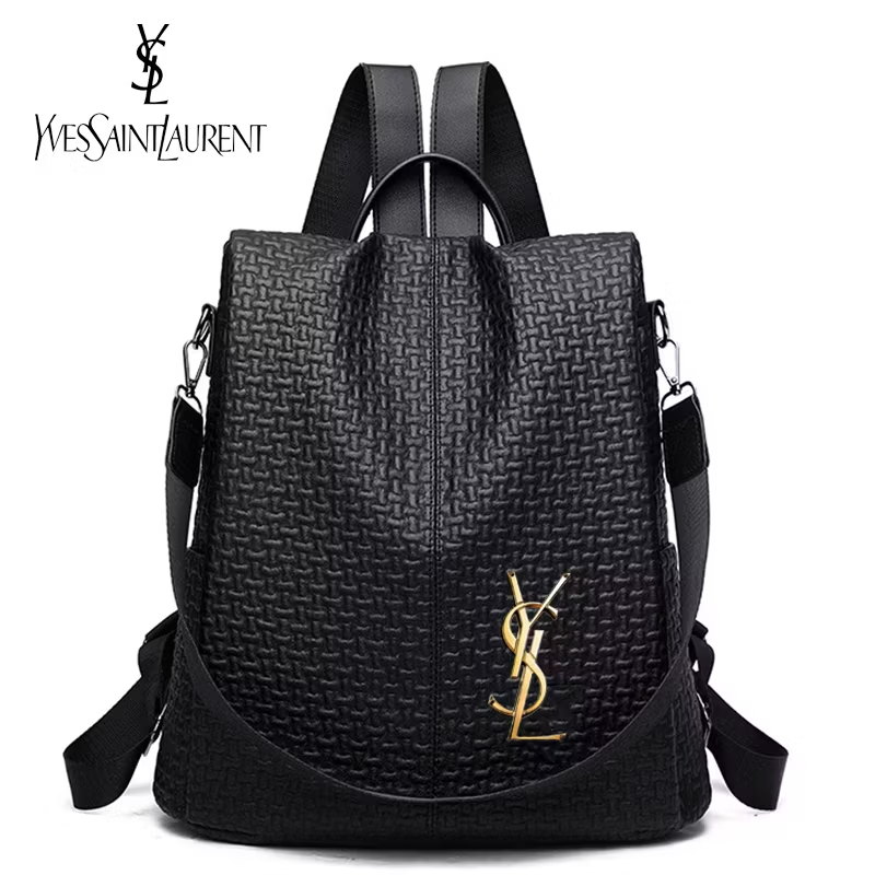 SAINT LAURENT 2026-as új női nagy méretű válltáska, PU utazótáska, puha bőr hátizsák
