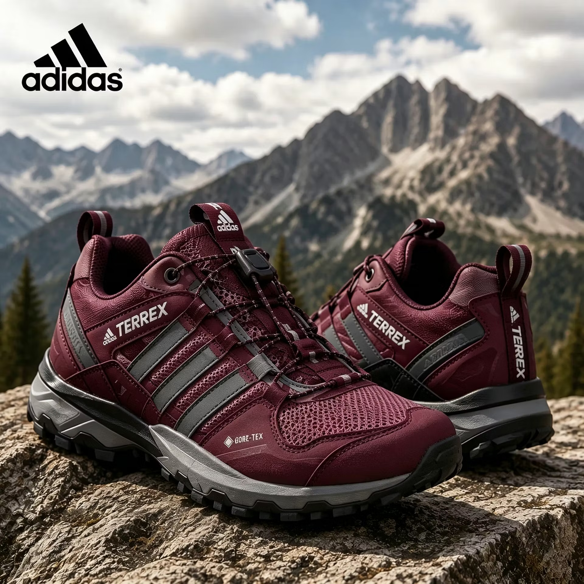 adidas túracipők, vízálló és csúszásmentes hegymászáshoz és túrázáshoz