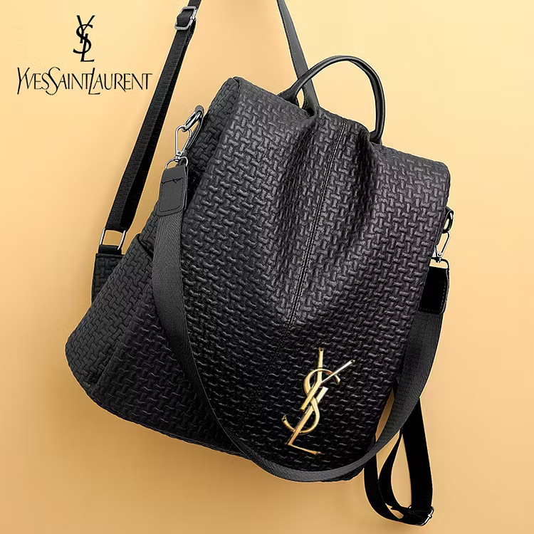 SAINT LAURENT 2026-as új női nagy méretű válltáska, PU utazótáska, puha bőr hátizsák