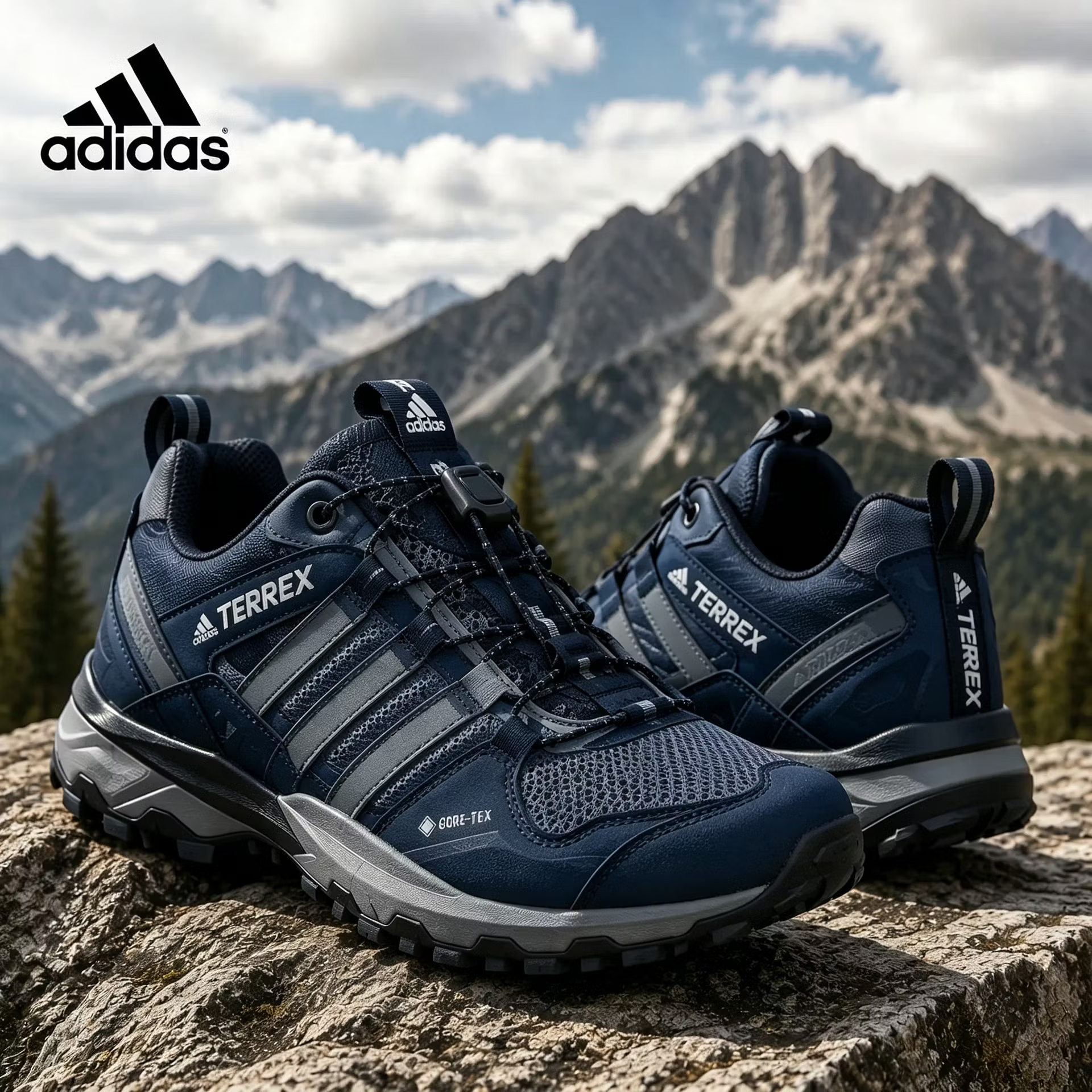 adidas túracipők, vízálló és csúszásmentes hegymászáshoz és túrázáshoz