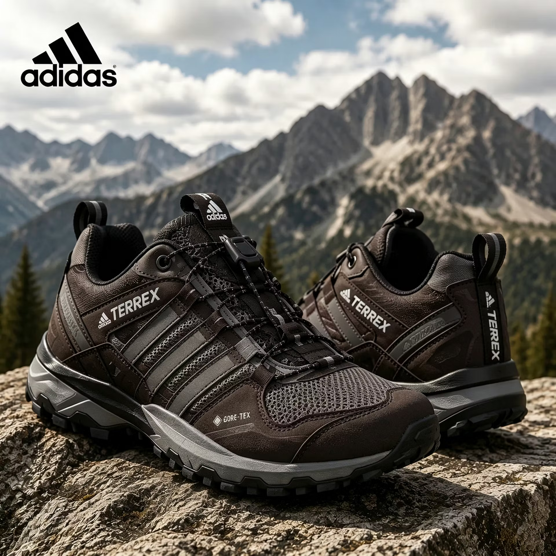 adidas túracipők, vízálló és csúszásmentes hegymászáshoz és túrázáshoz