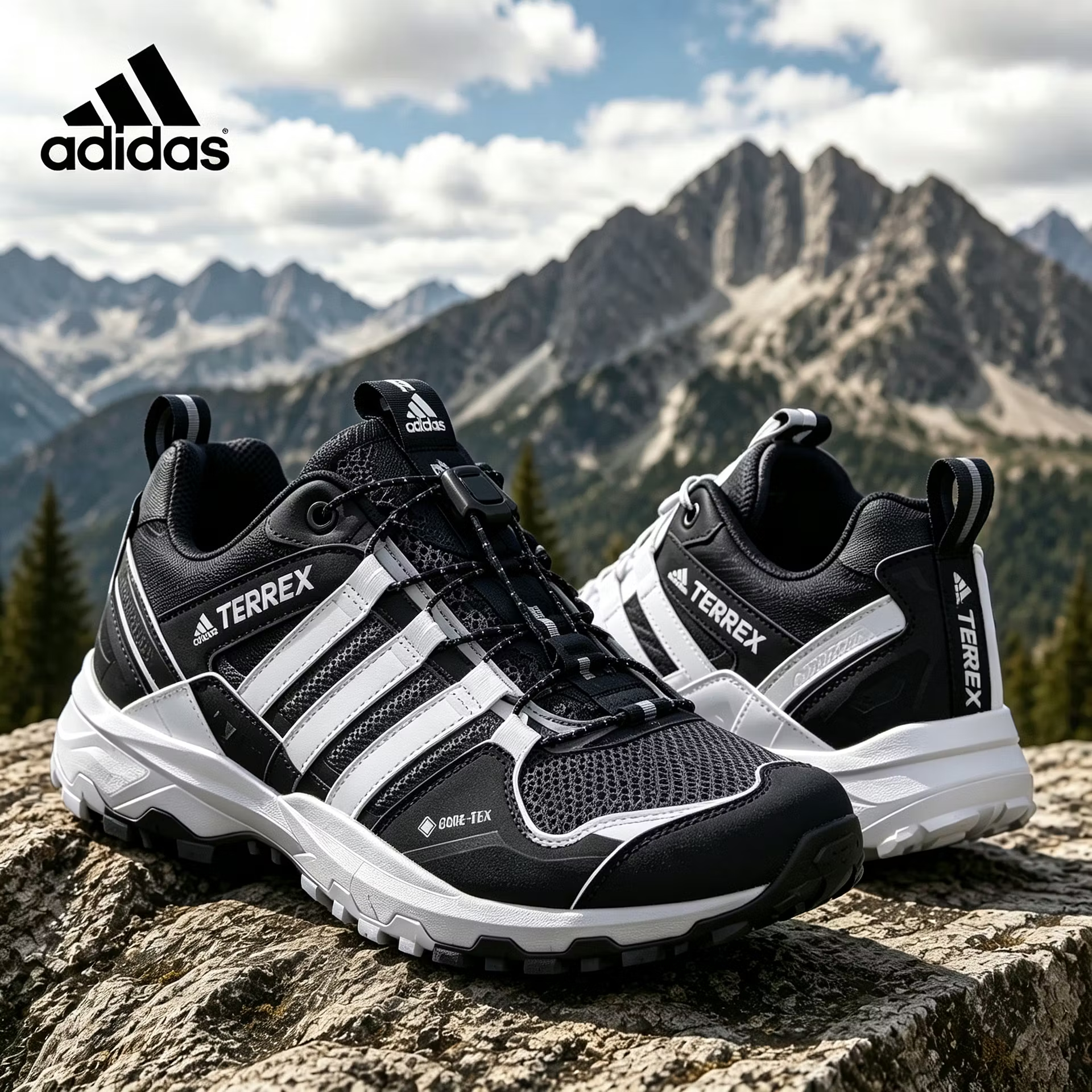 adidas túracipők, vízálló és csúszásmentes hegymászáshoz és túrázáshoz