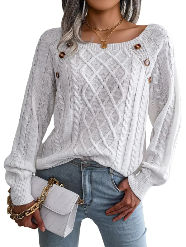 Casual Sweater for Women Crewneck Long Sleeve Solid Slouchy Clothes Knit Cozy Soft Pullover Fashion Trendy Outfit Tops