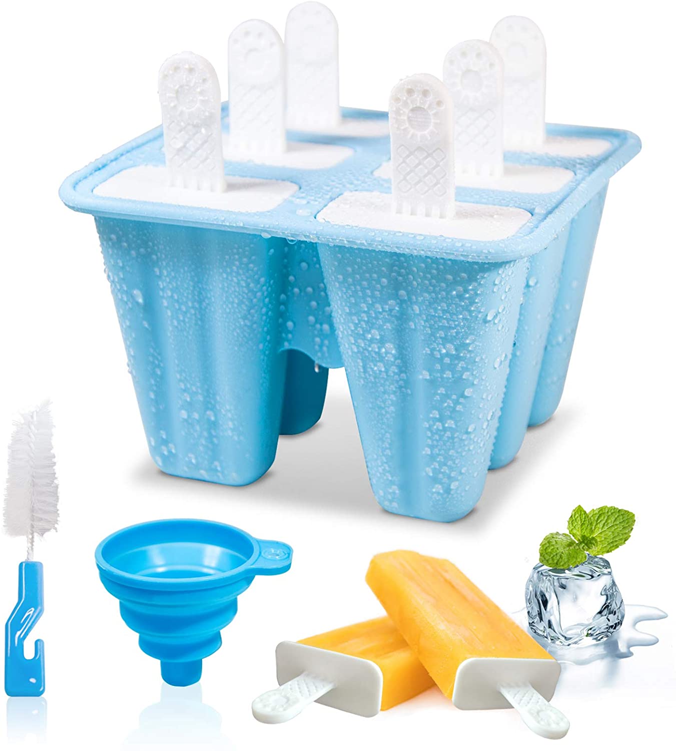 Blue Ice Lolly Moulds with sticks